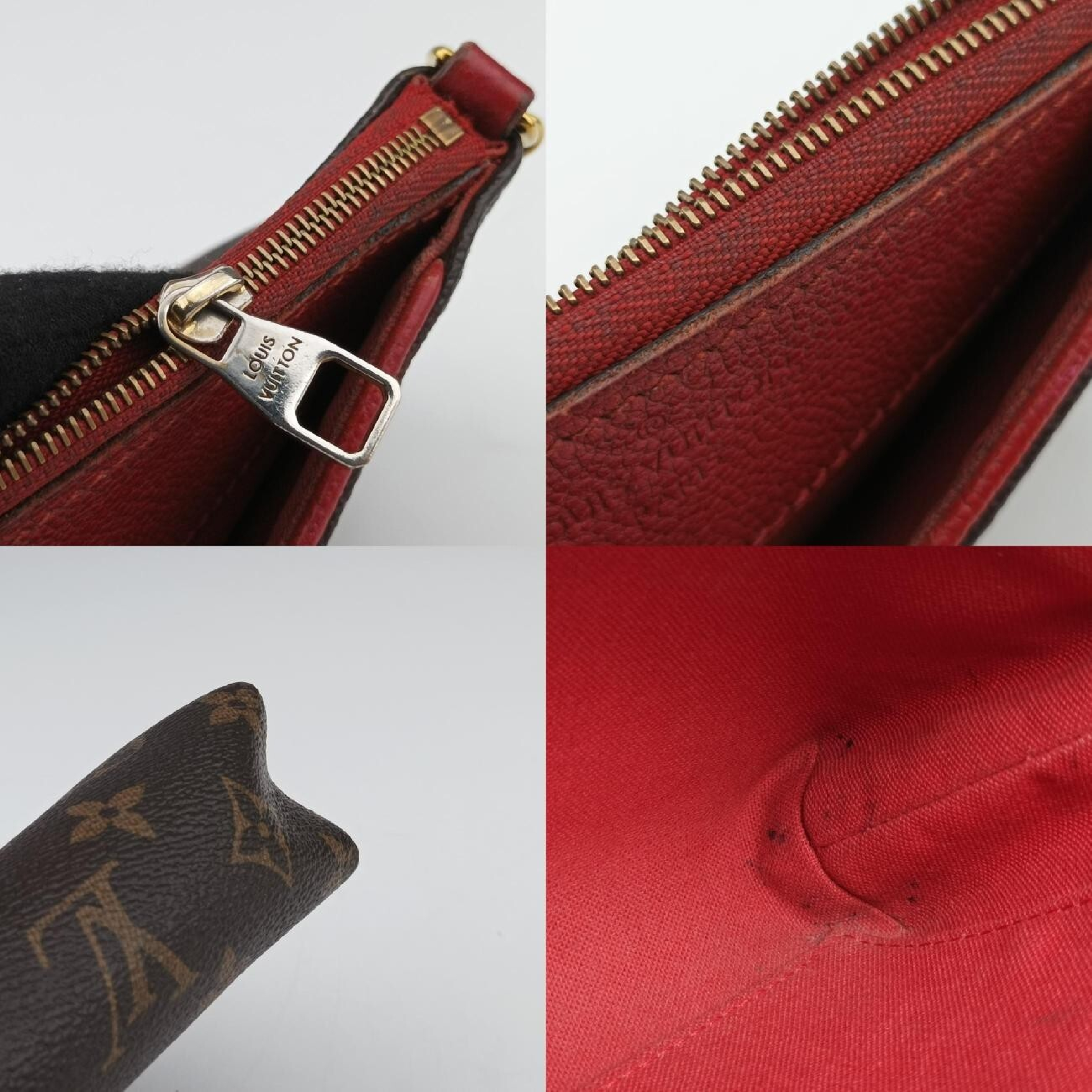 Pallas Clutch Monogram/Brown x Cerise Monogram Canvas x Calf Leather M41638 (Serial Number Unknown) Shoulder Bag — view 9