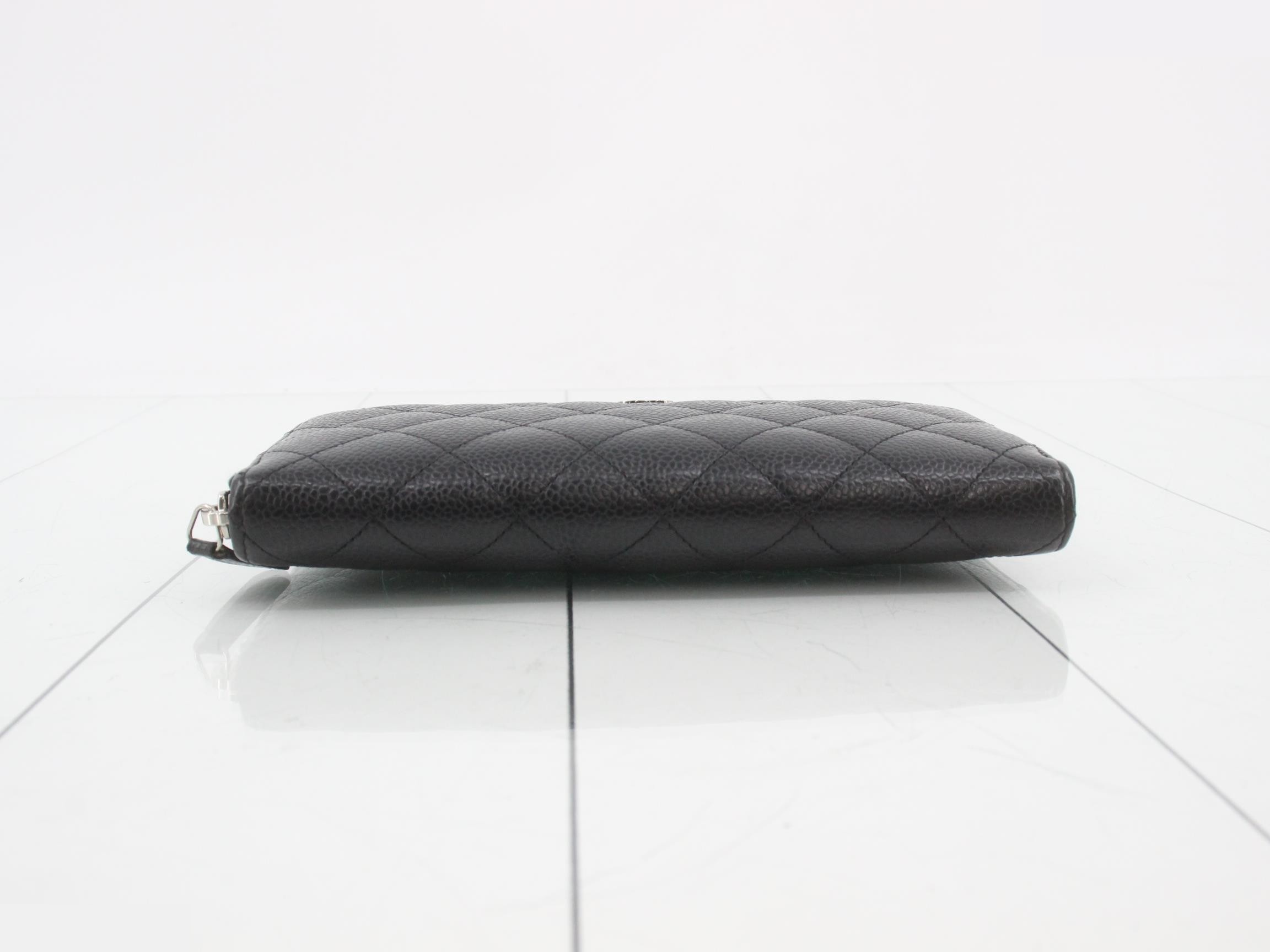 Caviar Skin Long Wallet, Black 25525384 — view 3