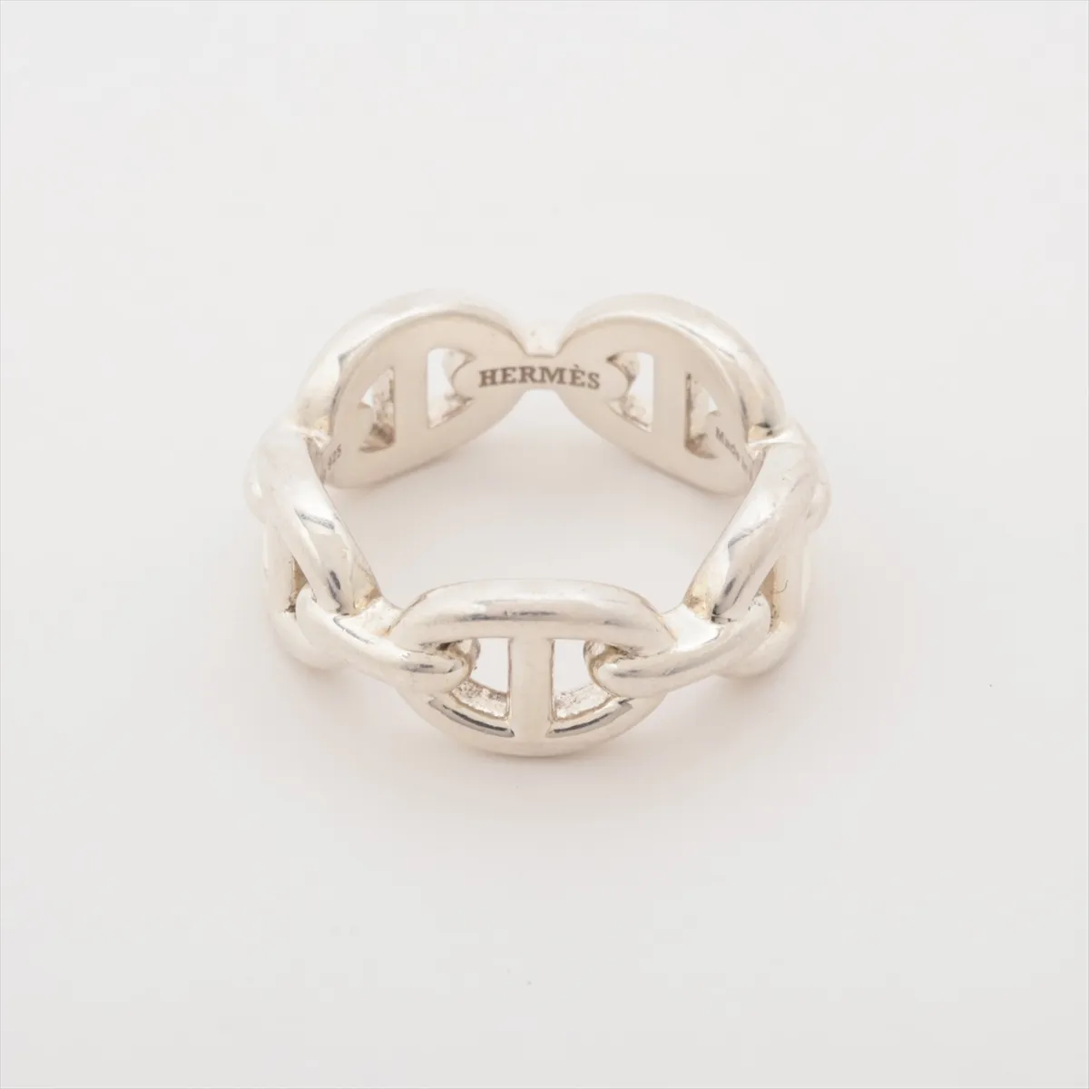 Chaine d'Ancre Enchainée 2025 Ring, Size 49, 925 Sterling Silver, 5.0g, 25AG151237. Shows signs of wear,