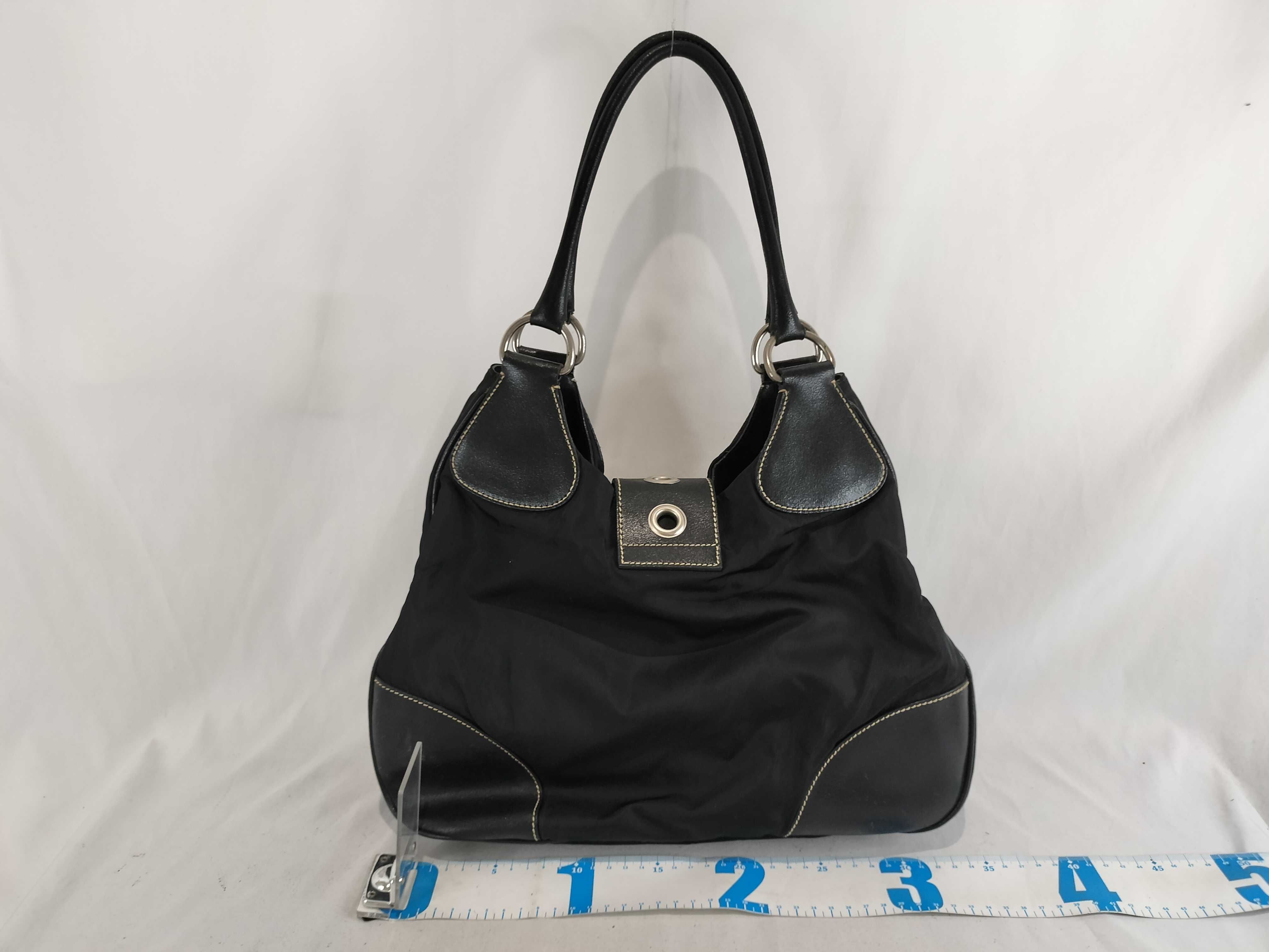 belt buckle nylon leather semi-shoulder bag handbag — view 2