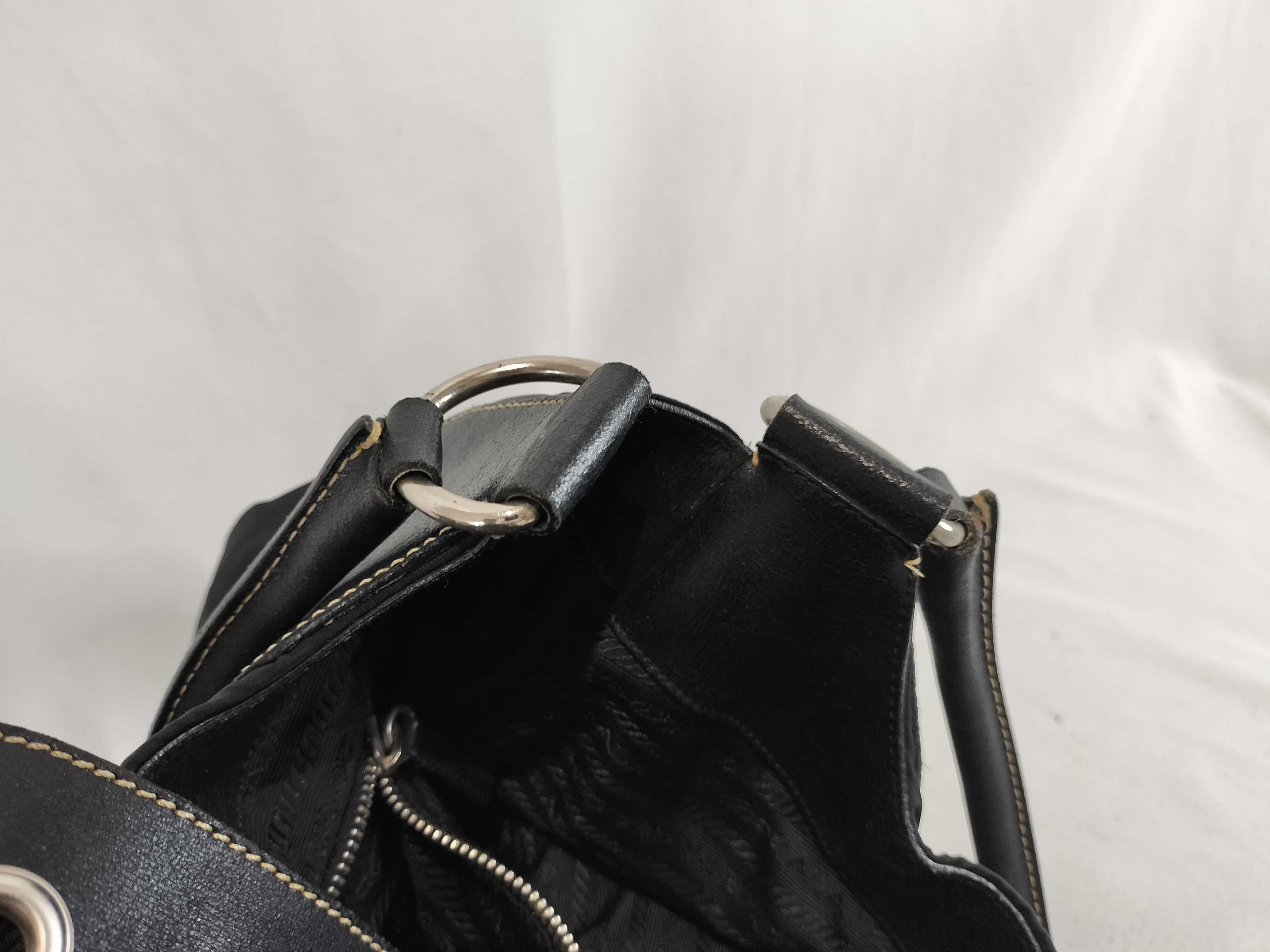 belt buckle nylon leather semi-shoulder bag handbag — view 11