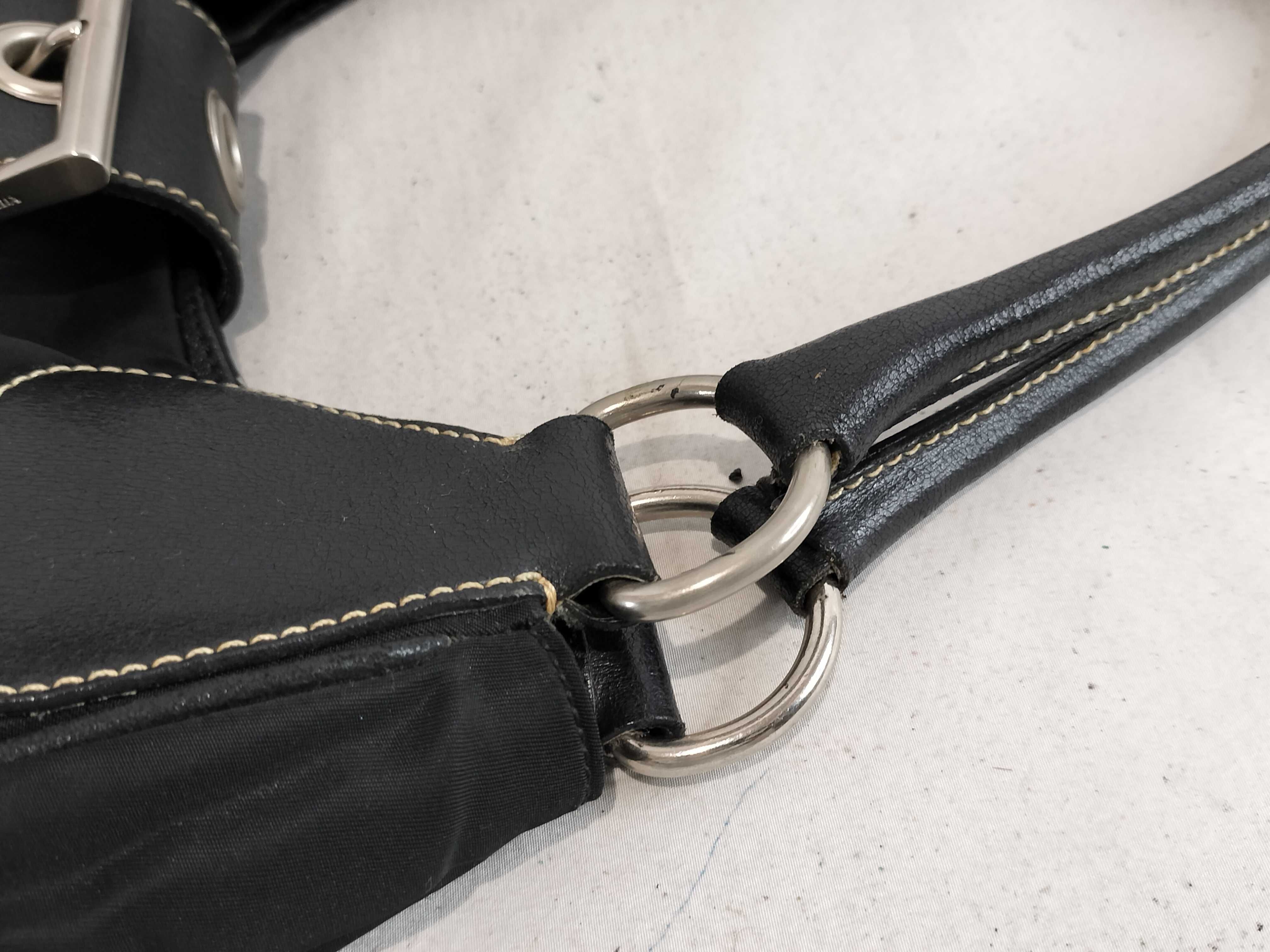 belt buckle nylon leather semi-shoulder bag handbag — view 5