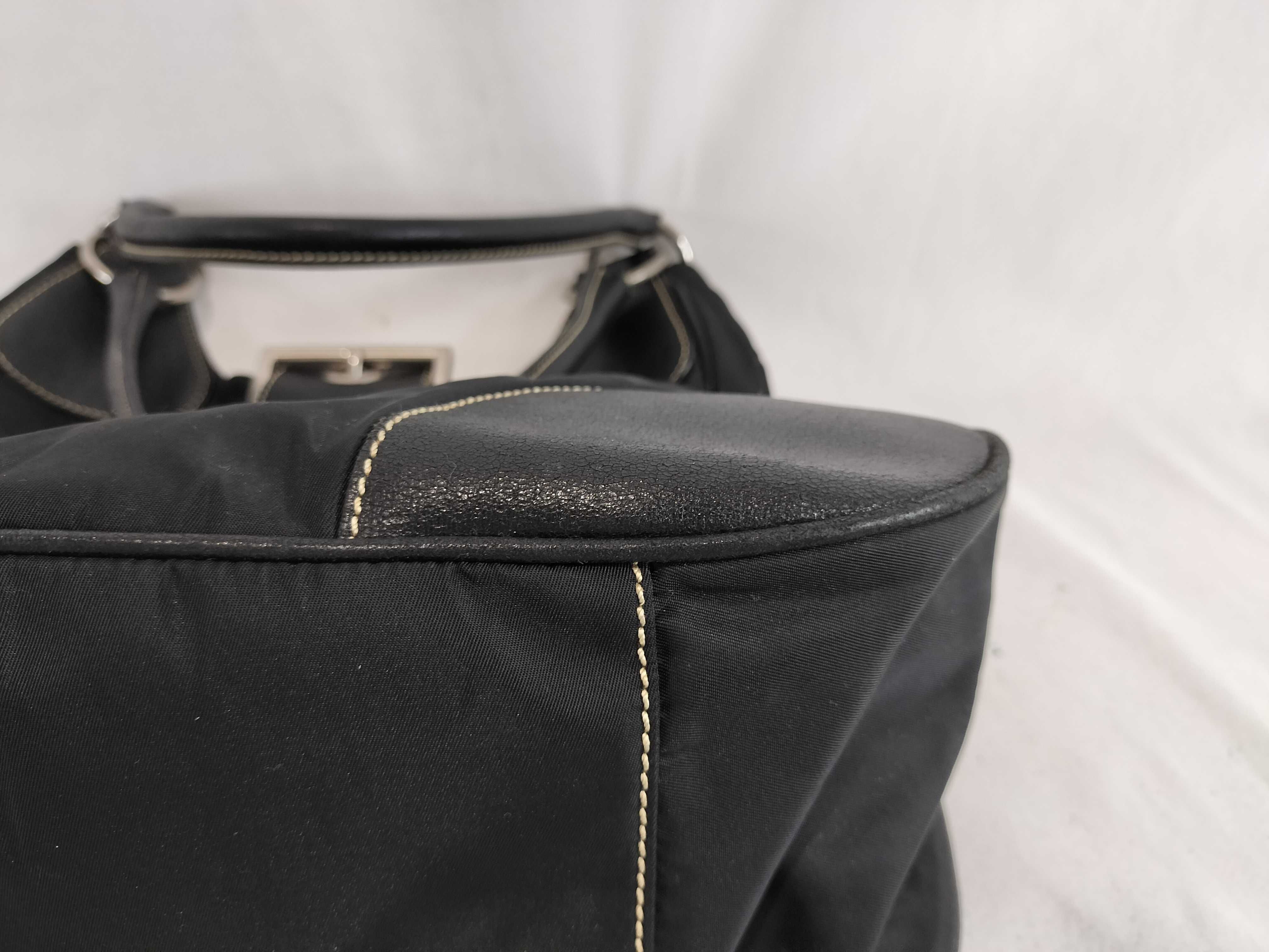 belt buckle nylon leather semi-shoulder bag handbag — view 6