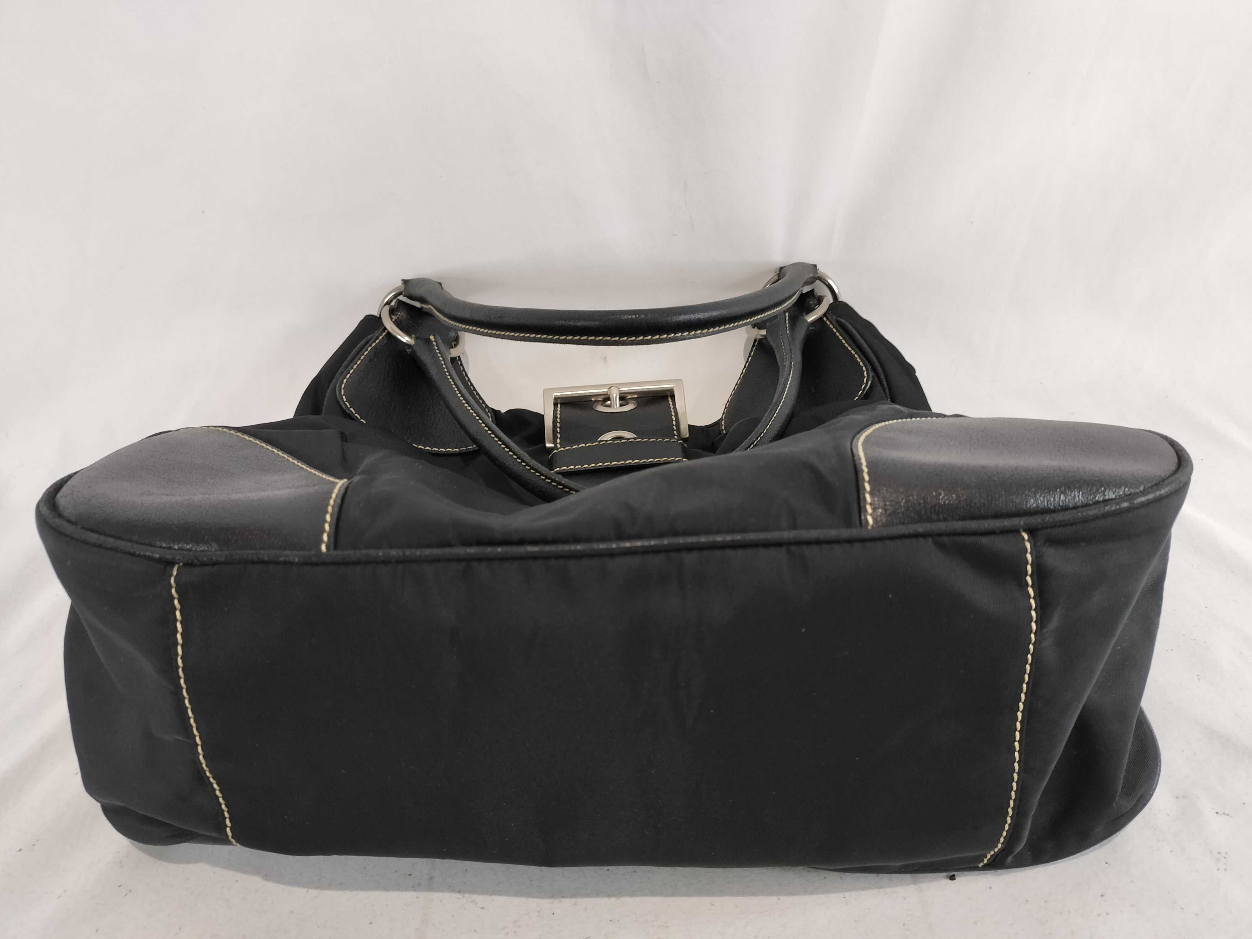 belt buckle nylon leather semi-shoulder bag handbag — view 7
