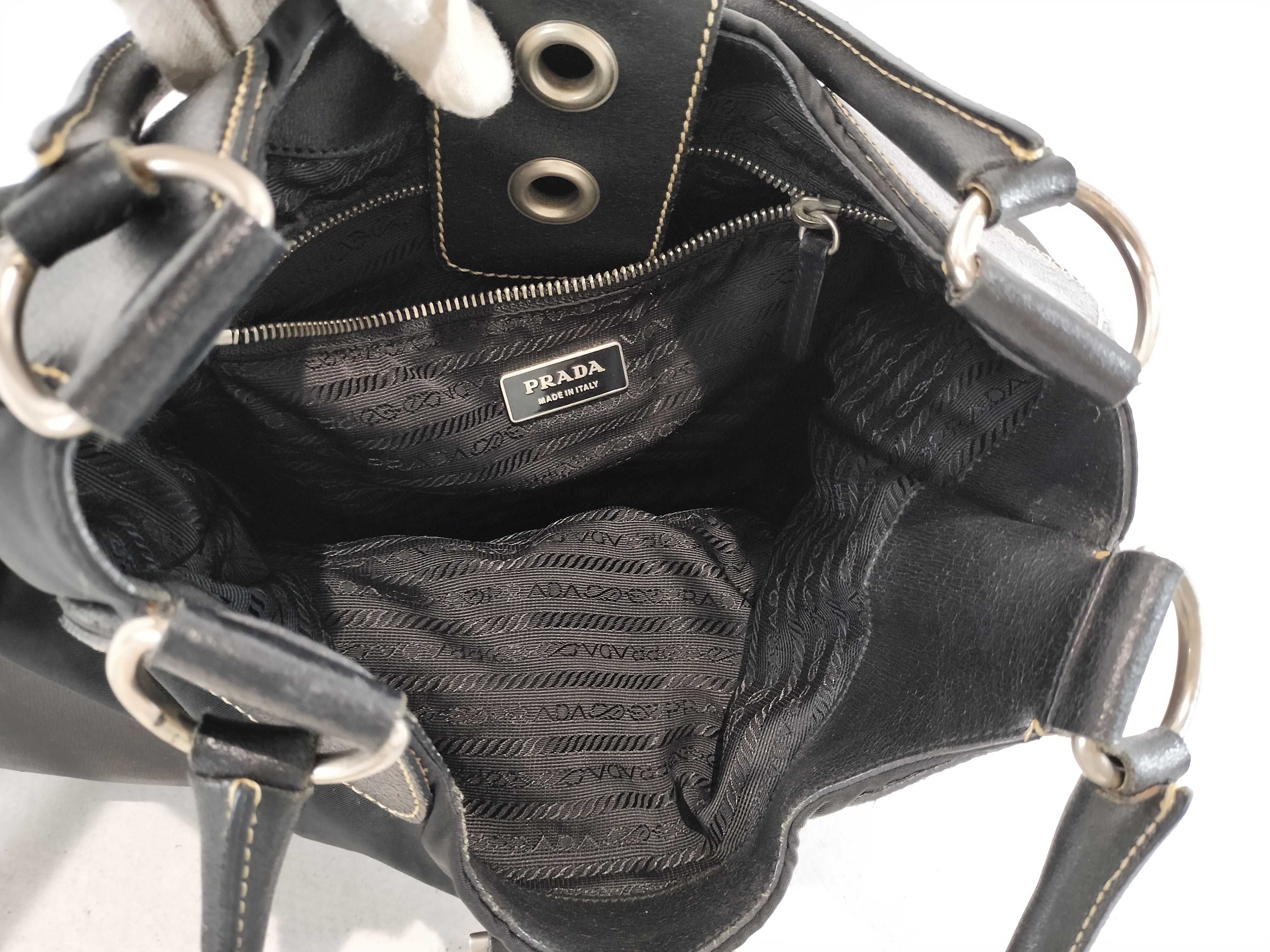 belt buckle nylon leather semi-shoulder bag handbag — view 8