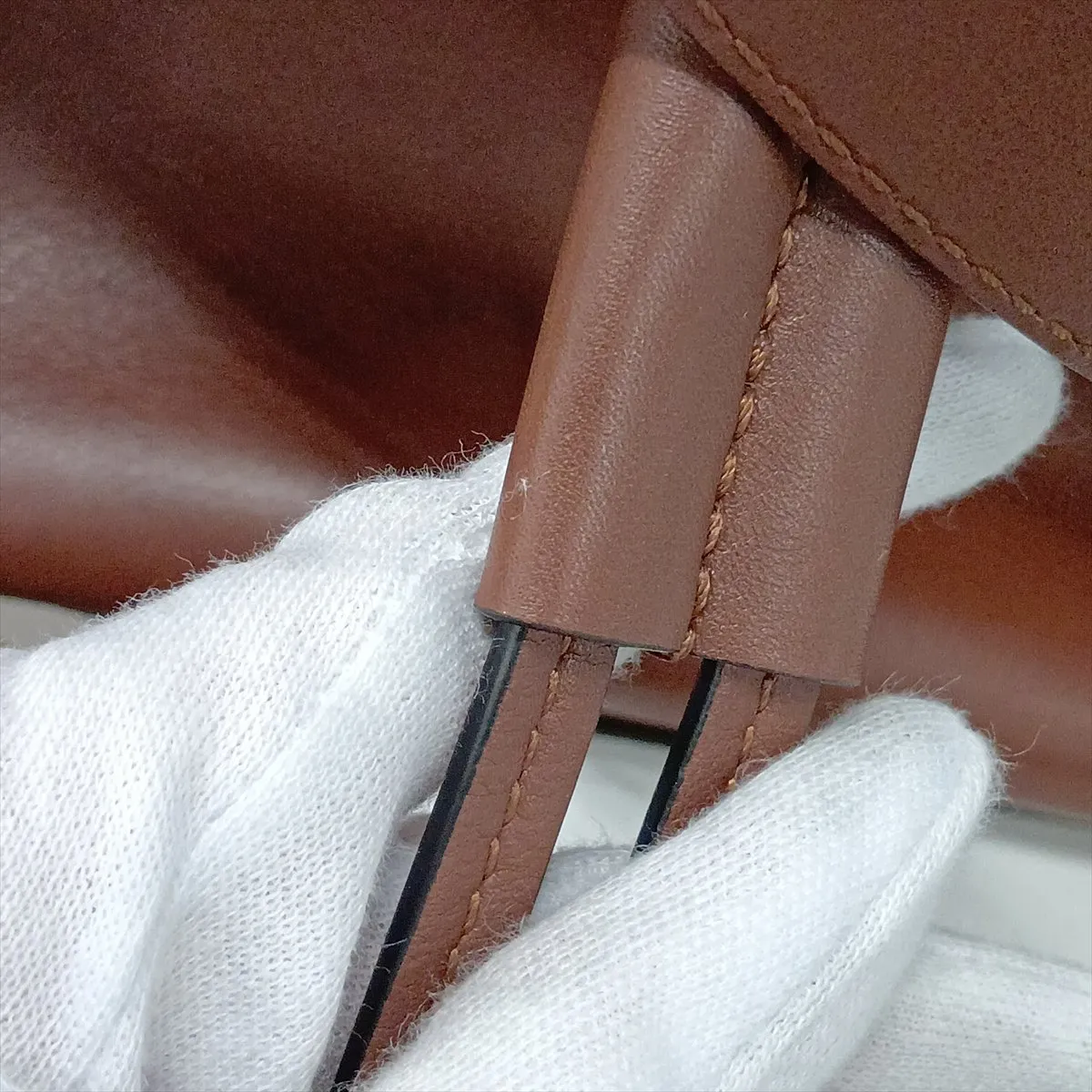 Hammock Drawstring Medium Leather Shoulder Bag, Brown — view 14