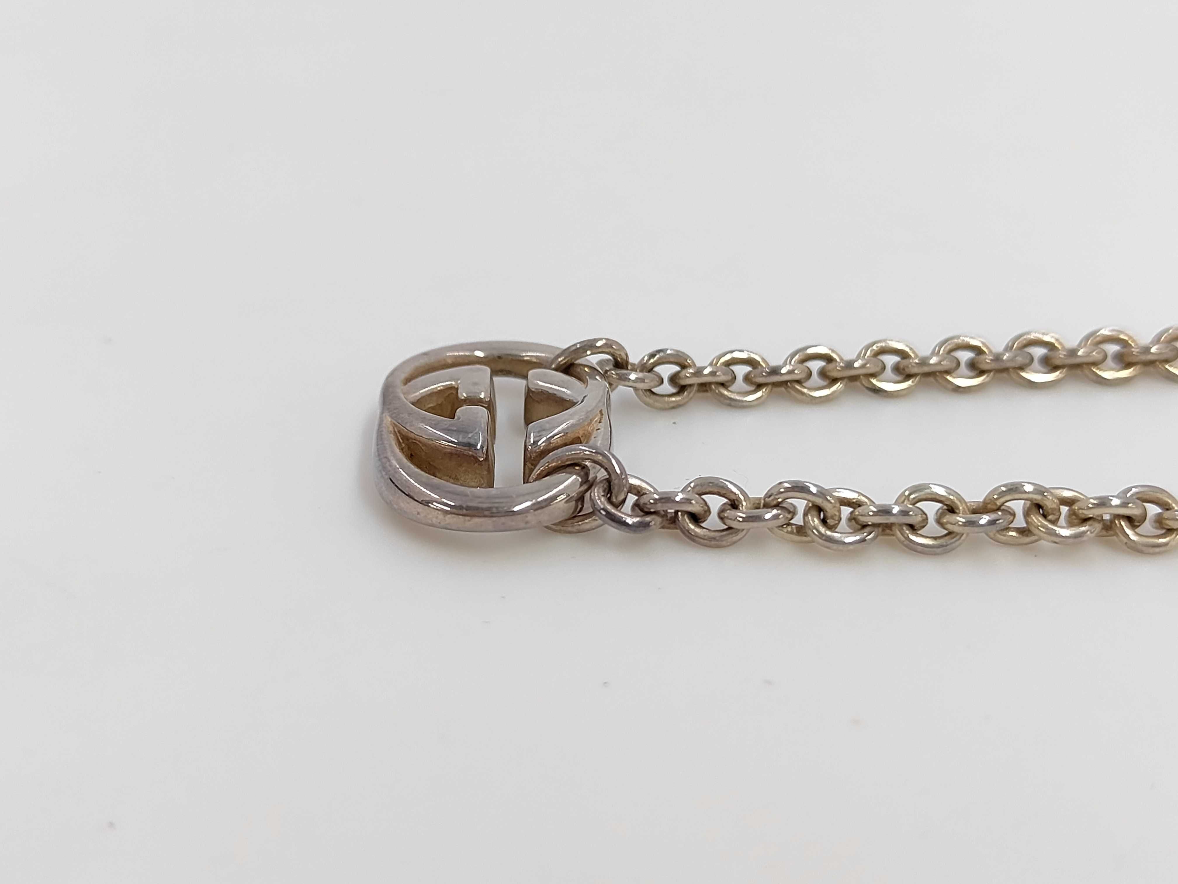 Double G Silver Necklace — view 2