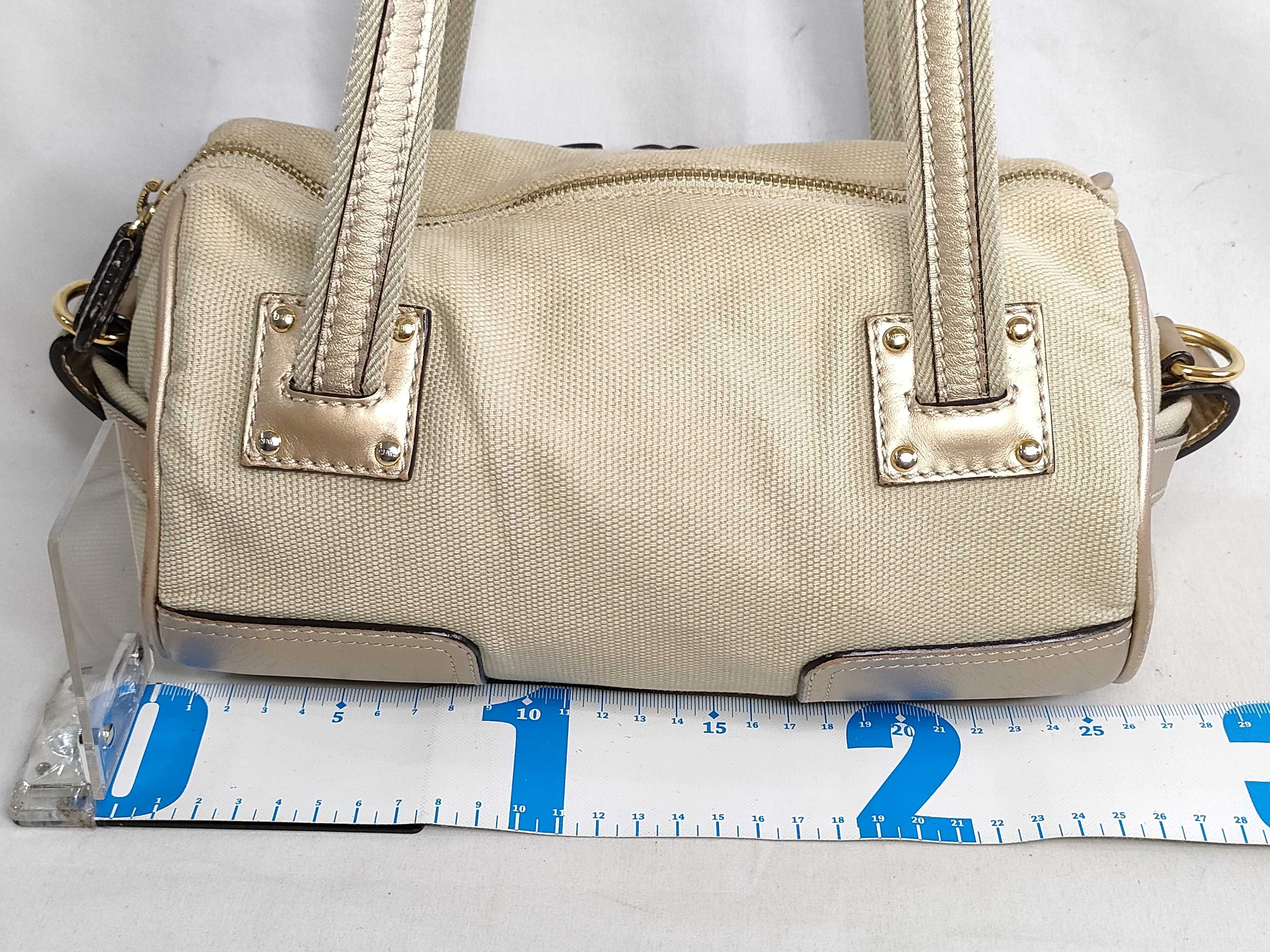 Anagram Leather Canvas Handbag — view 2