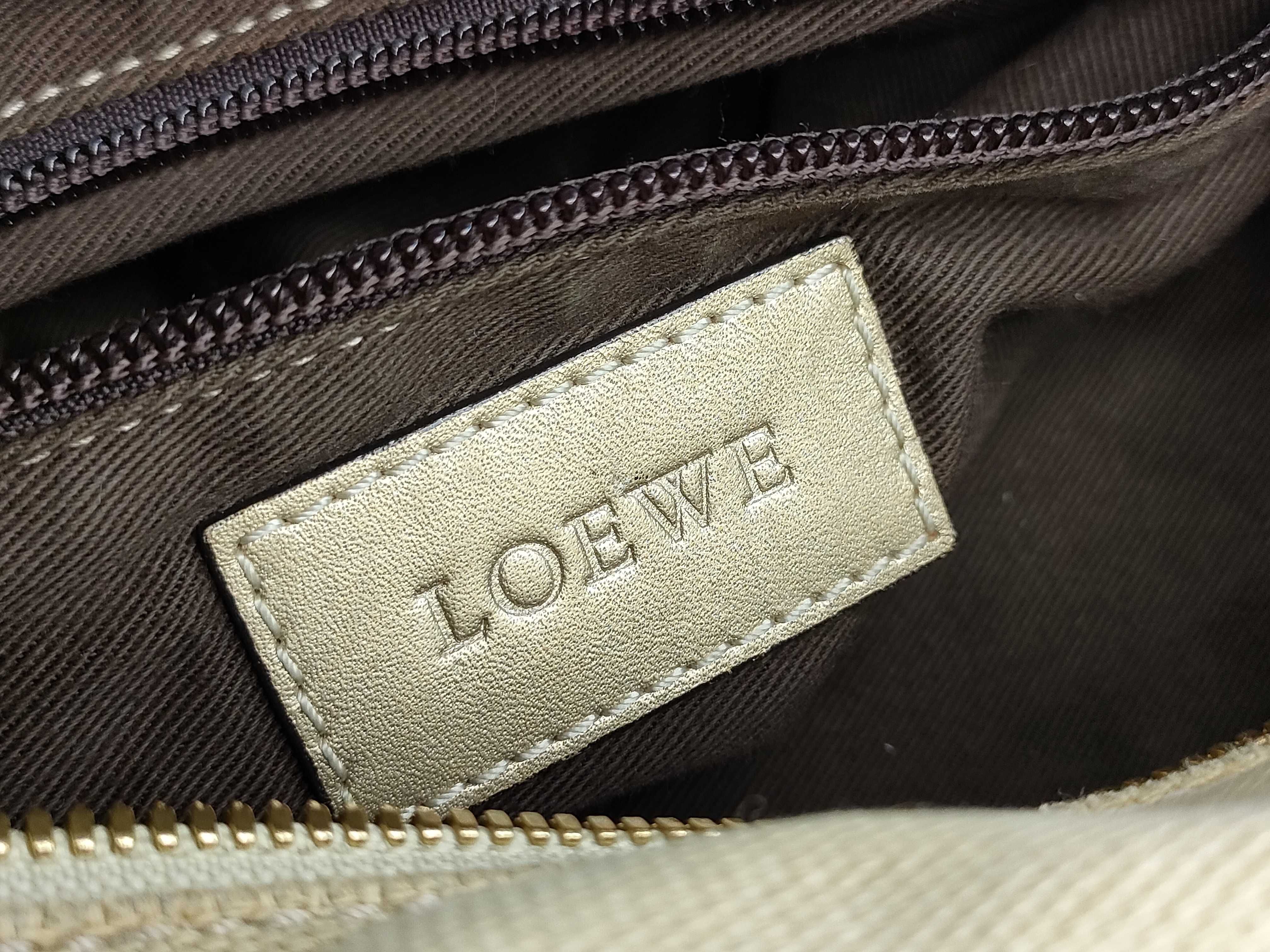 Anagram Leather Canvas Handbag — view 12