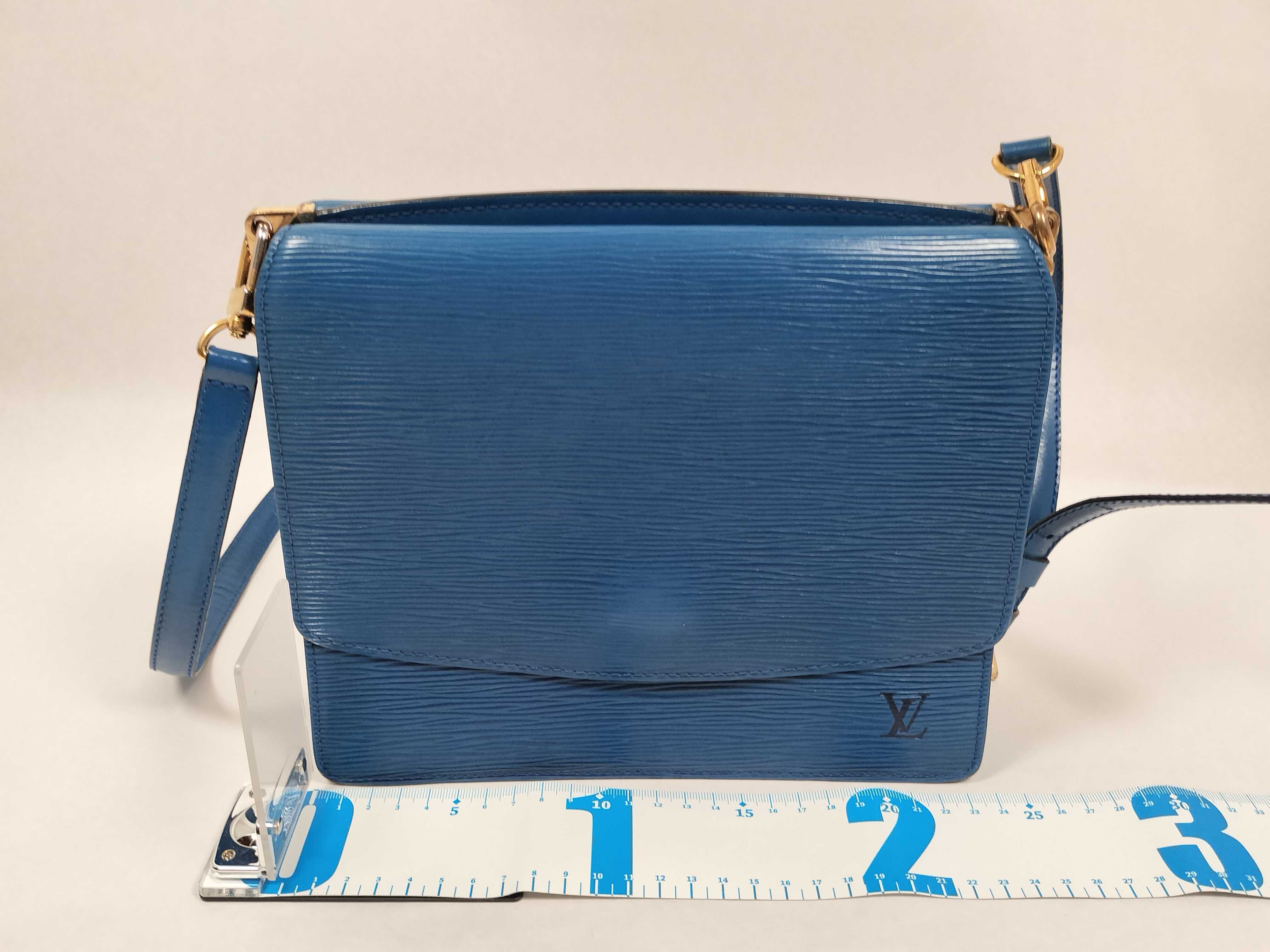 Epi Leather Grenelle Shoulder Bag M52365 (Blue) — view 2