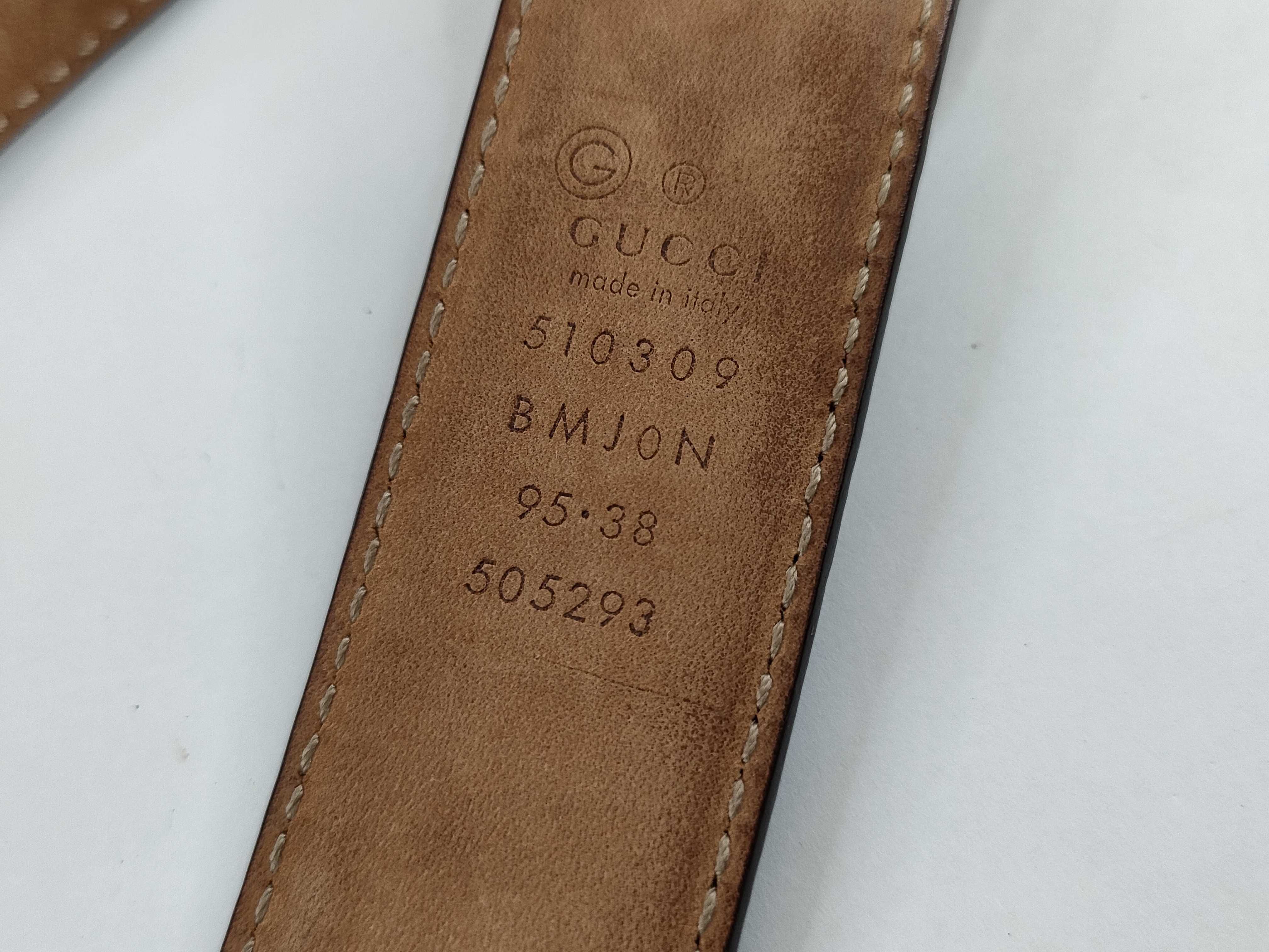 GG 510309 GG pattern leather belt — view 5