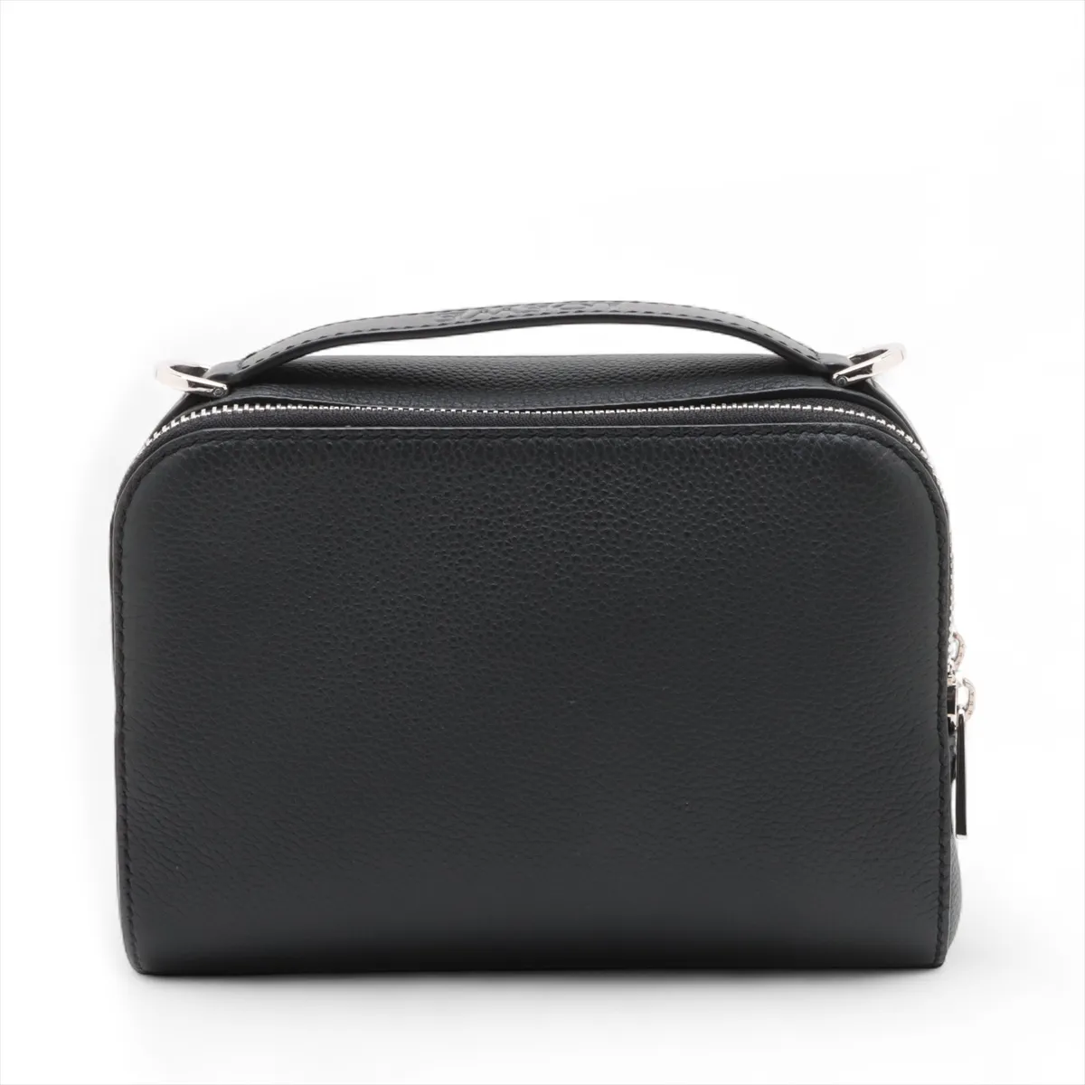 Camera Crossbody Bag Mini Leather 2WAY Handbag Black — view 2