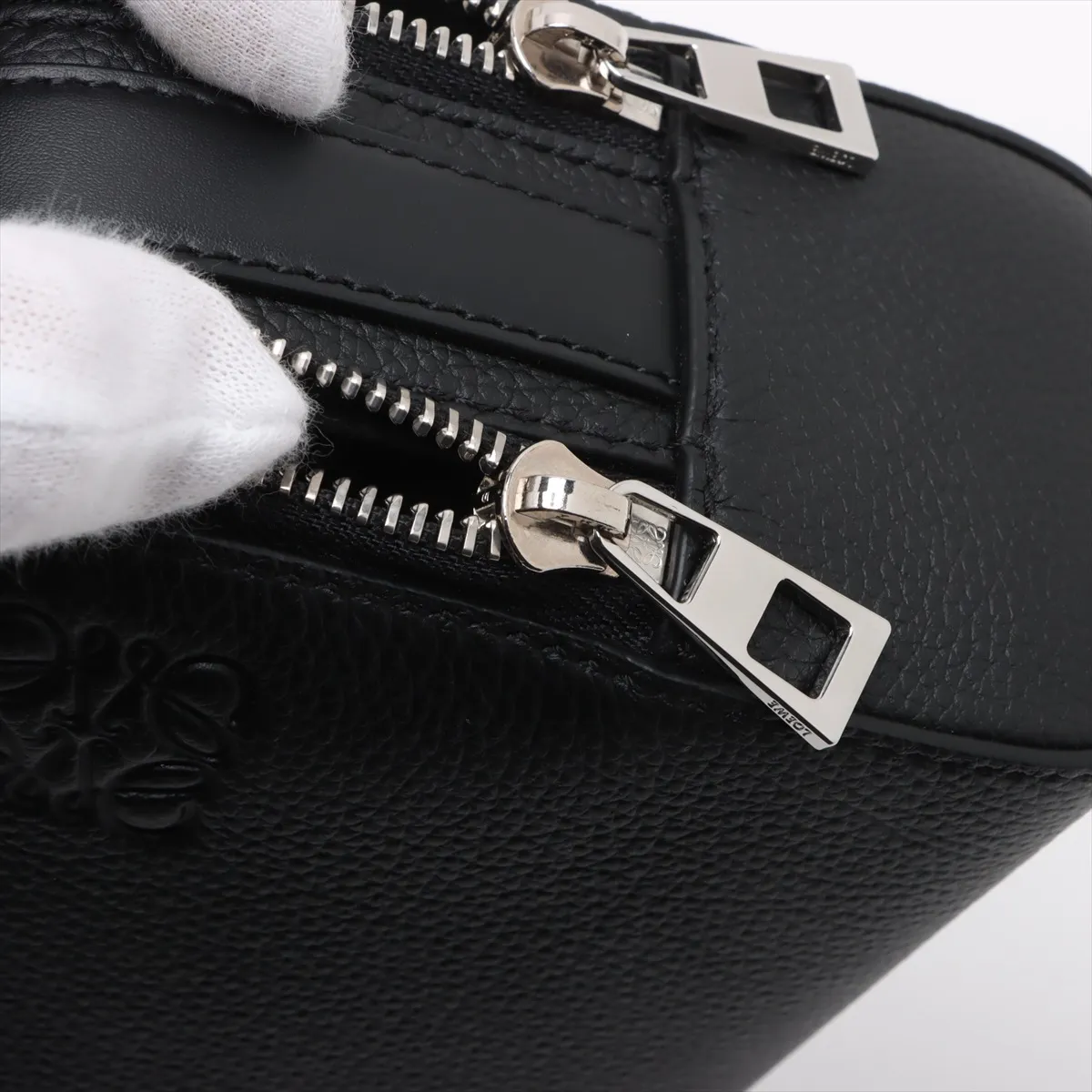 Camera Crossbody Bag Mini Leather 2WAY Handbag Black — view 13