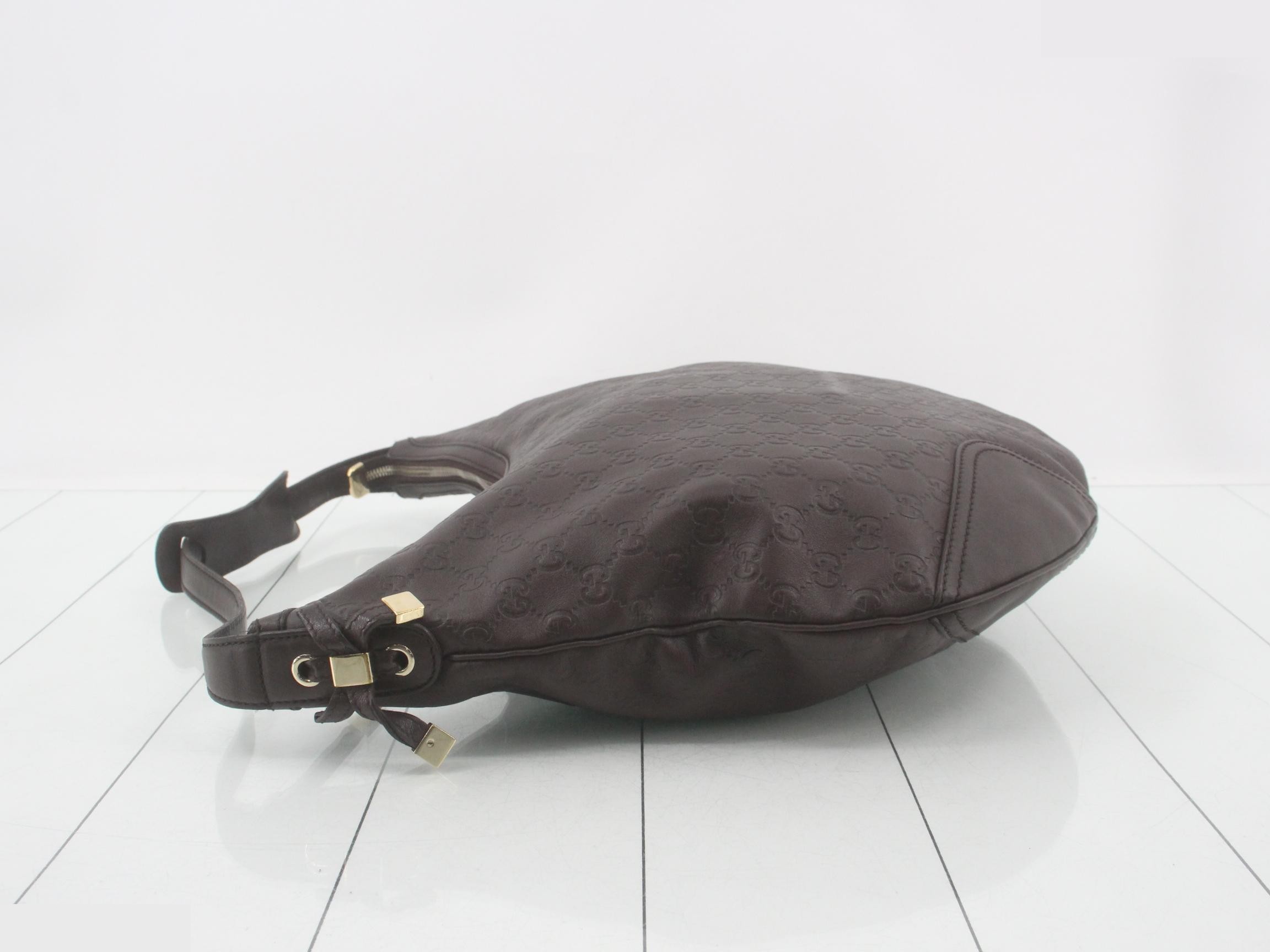 Guccissima one-shoulder bag, dark brown. — view 4