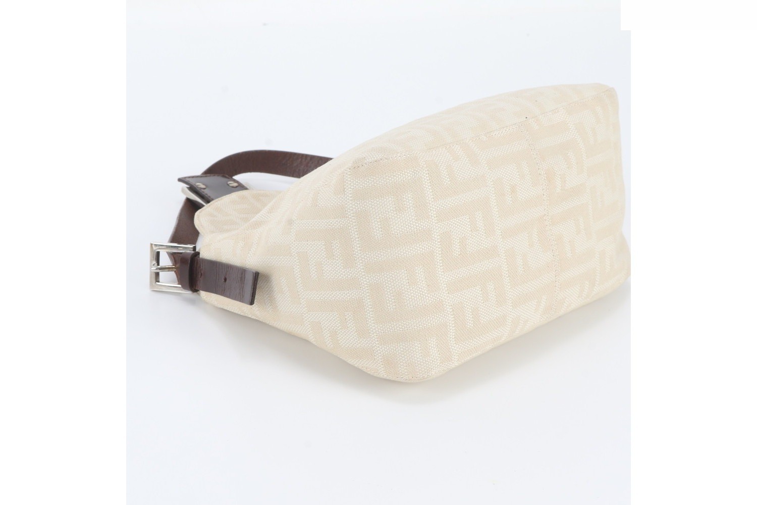 ZUCCA Mamma Bucket Baguette Leather Shoulder Bag with FF Hardware — view 5