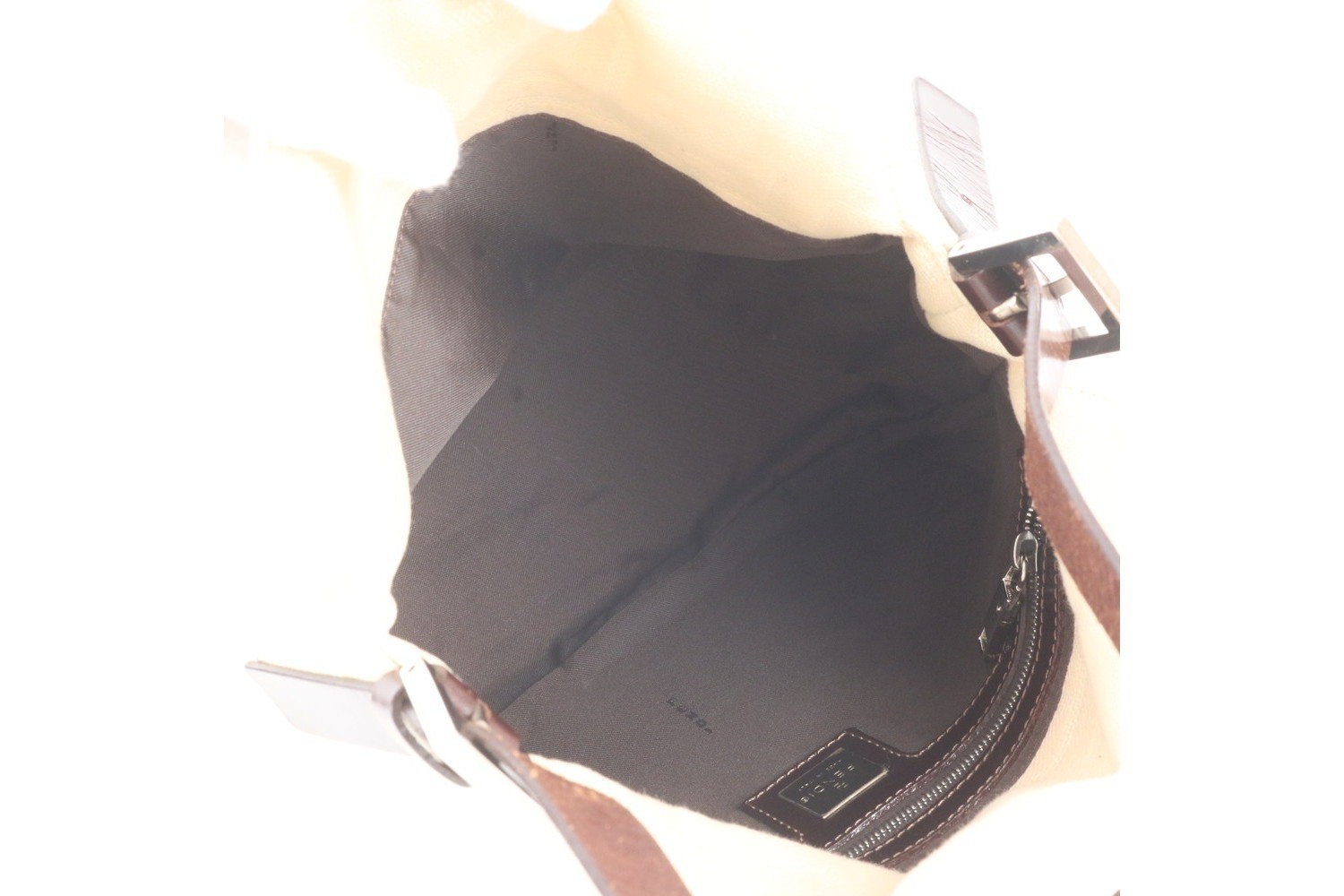 ZUCCA Mamma Bucket Baguette Leather Shoulder Bag with FF Hardware — view 7