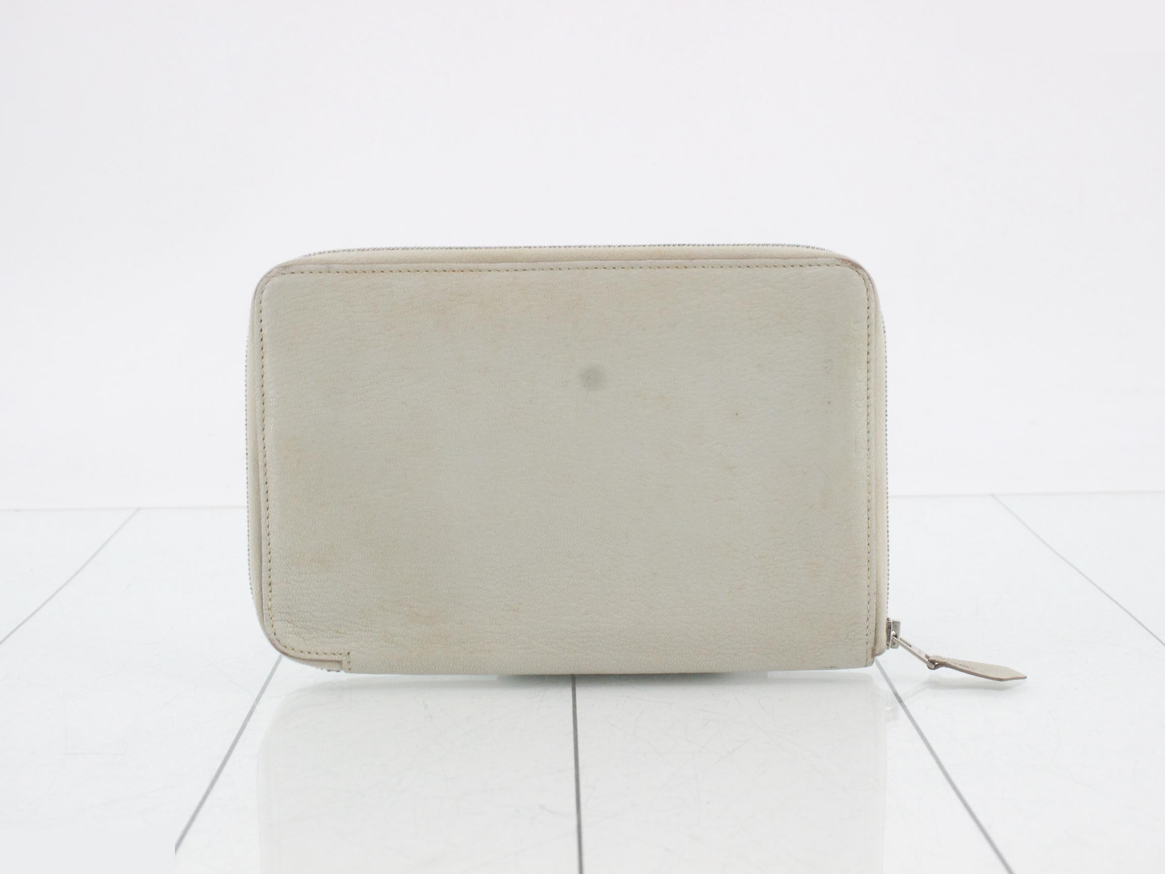 Azap Combine Chevre Leather Long Wallet, Greige — view 2