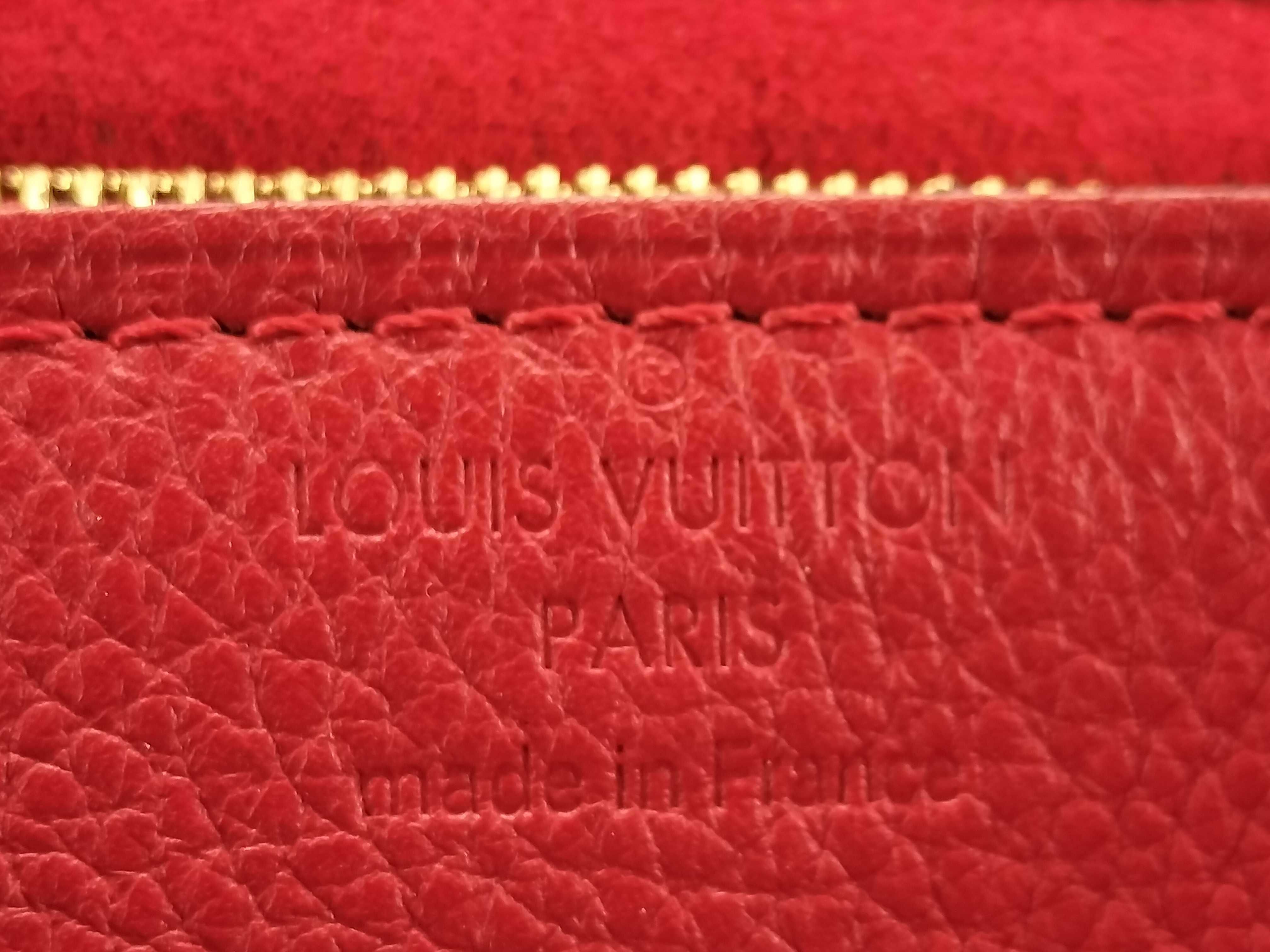 Monogram Louis Vuitton Monogram x Leather Pallas Chain M41201 MI4154 Brown x Red Shoulder Bag — view 13