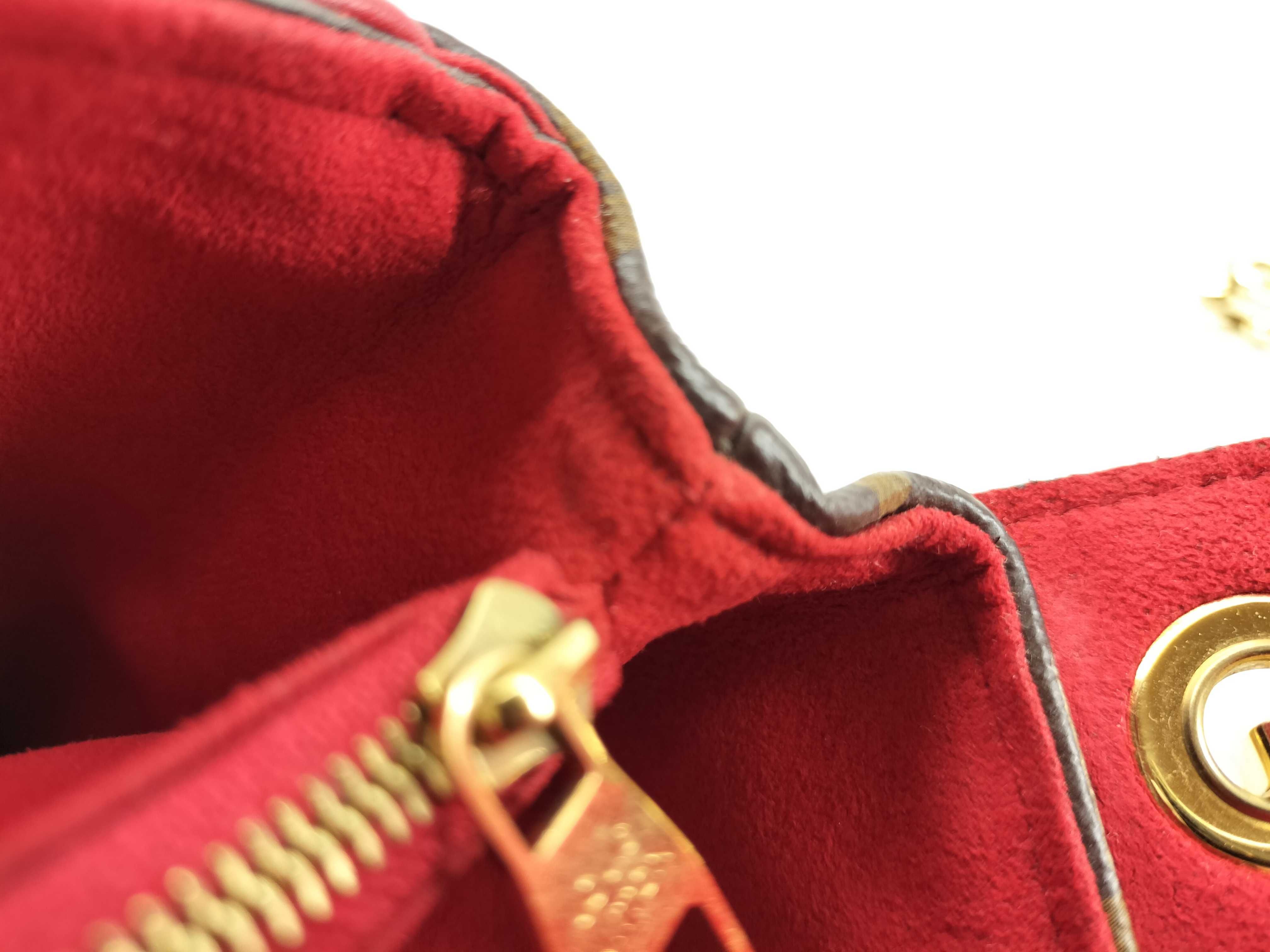 Monogram Louis Vuitton Monogram x Leather Pallas Chain M41201 MI4154 Brown x Red Shoulder Bag — view 10