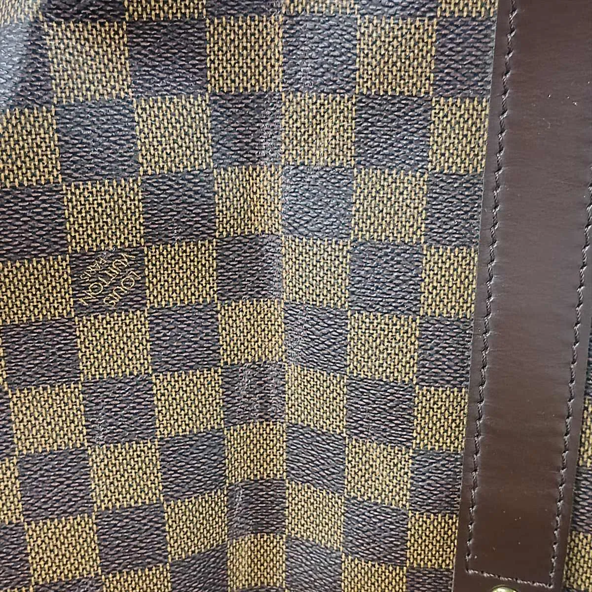 Damier Keepall 50 N41427 Brown with initials — view 13