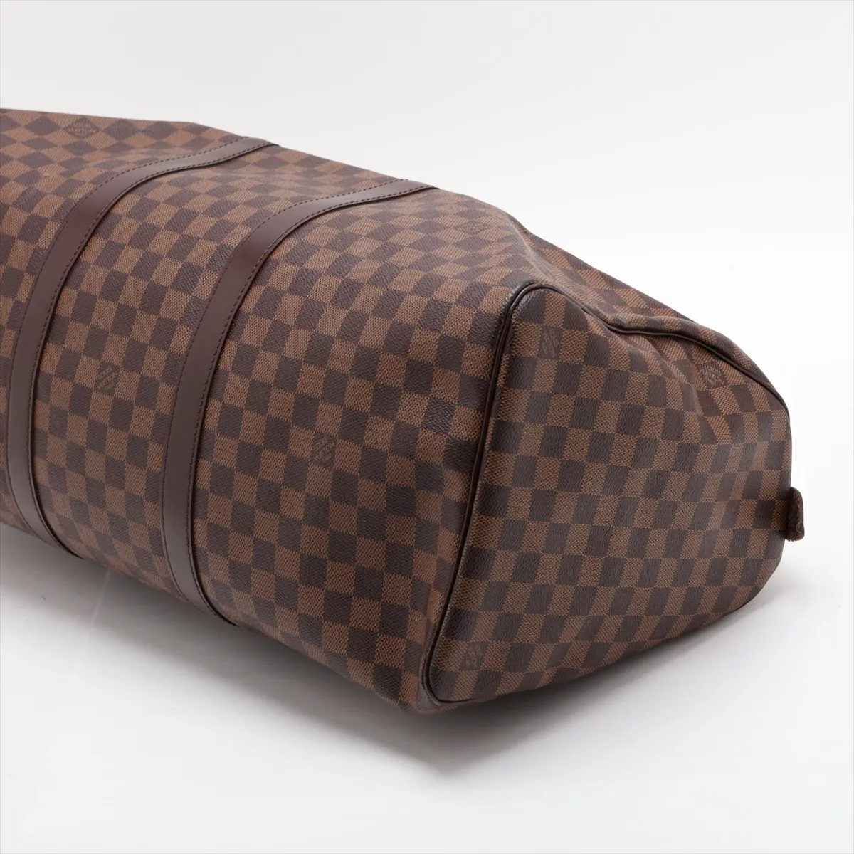 Damier Keepall 50 N41427 Brown with initials — view 3