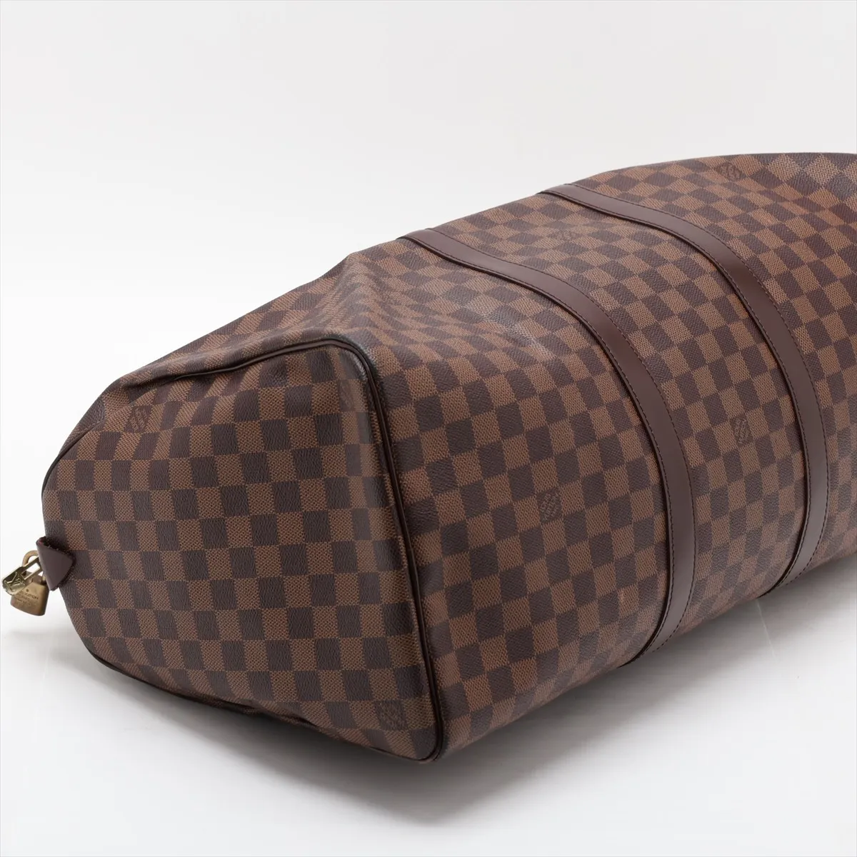 Damier Keepall 50 N41427 Brown with initials — view 4