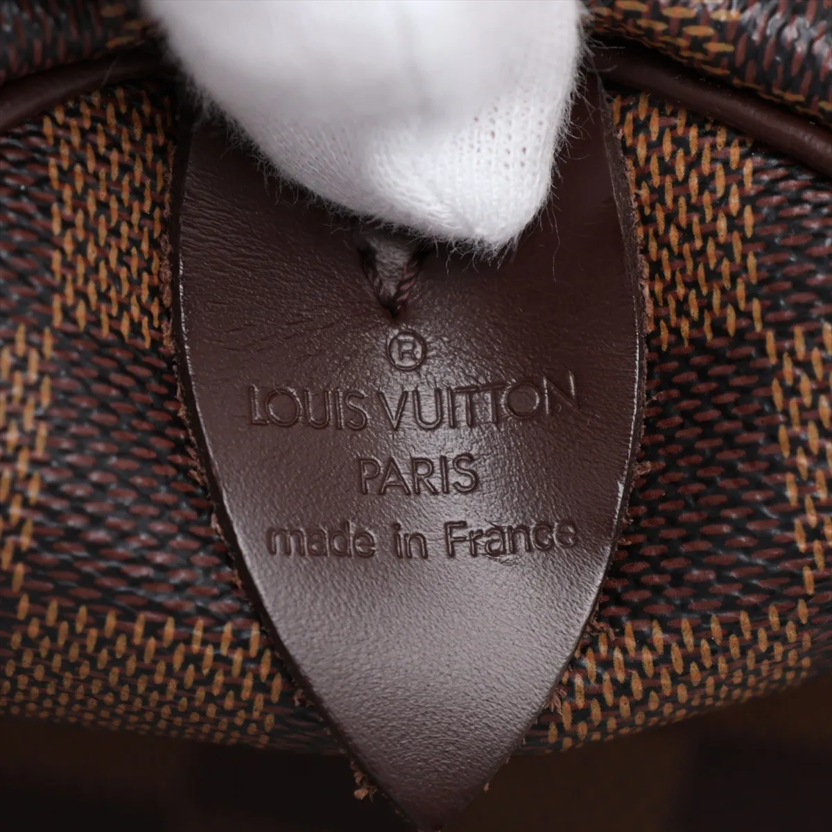 Damier Keepall 50 N41427 Brown with initials — view 9