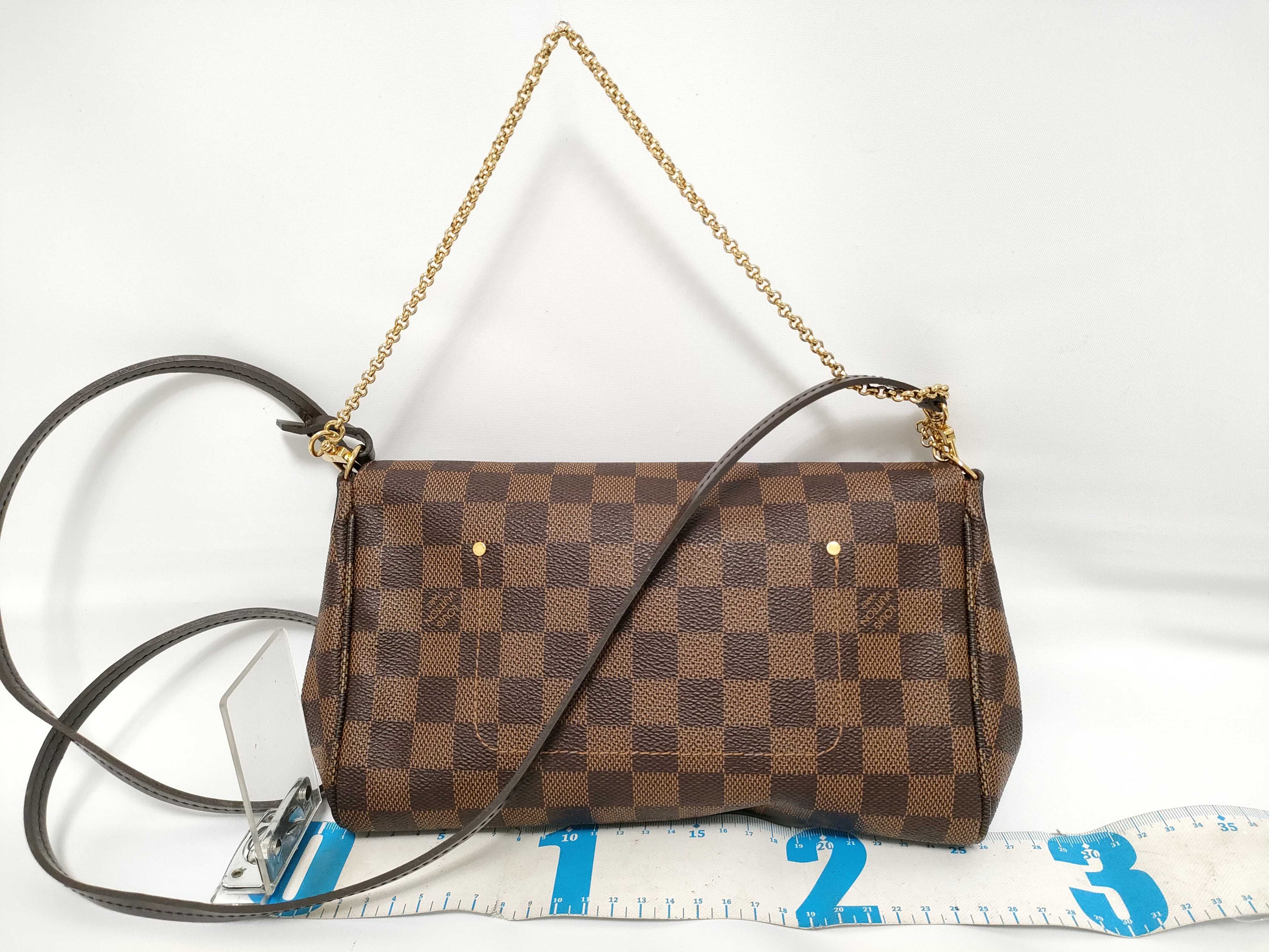 Damier ID- Damier canvas Favorite PM #N41276 FL0148 Brown handbag — view 2