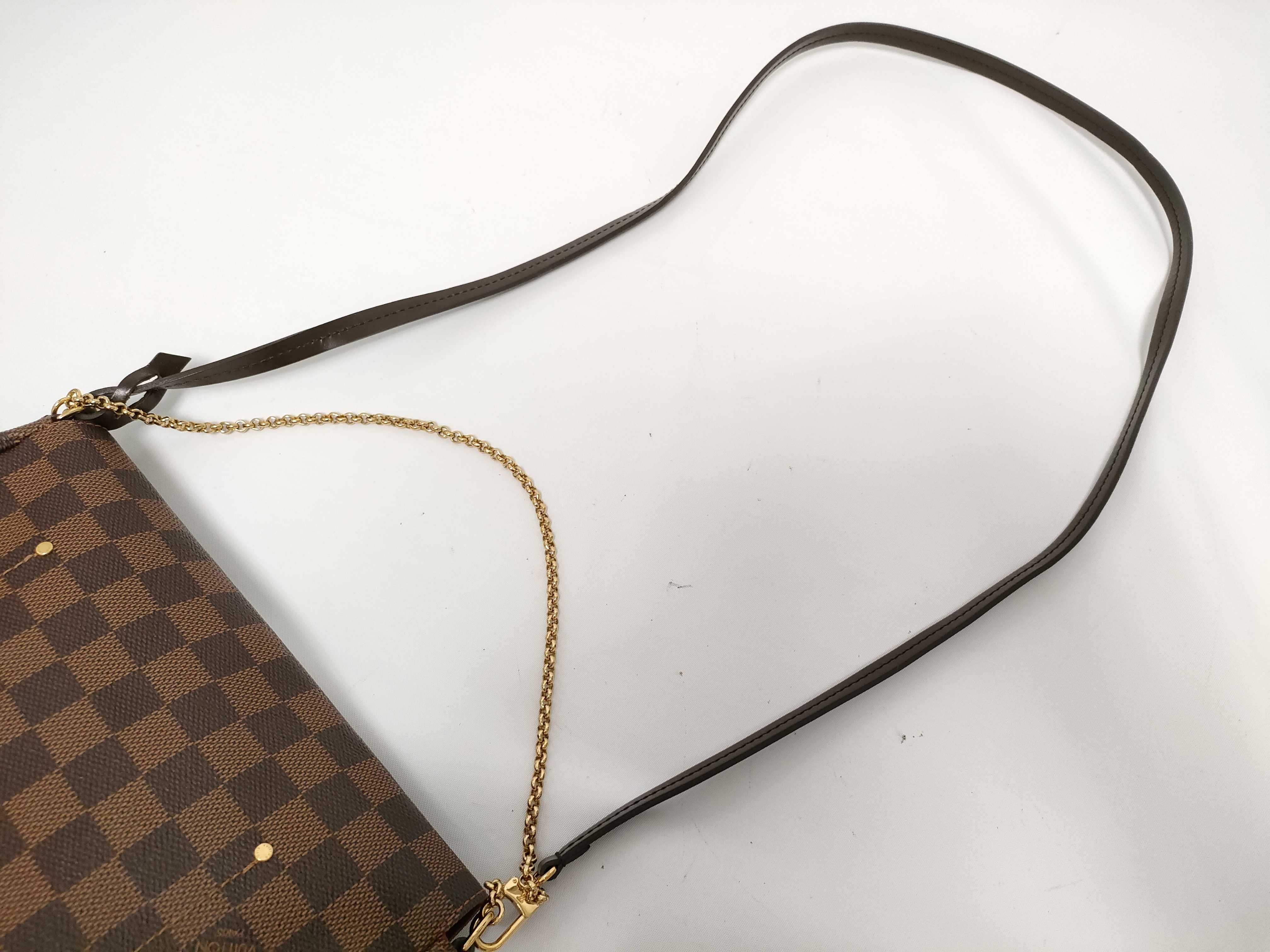 Damier ID- Damier canvas Favorite PM #N41276 FL0148 Brown handbag — view 5