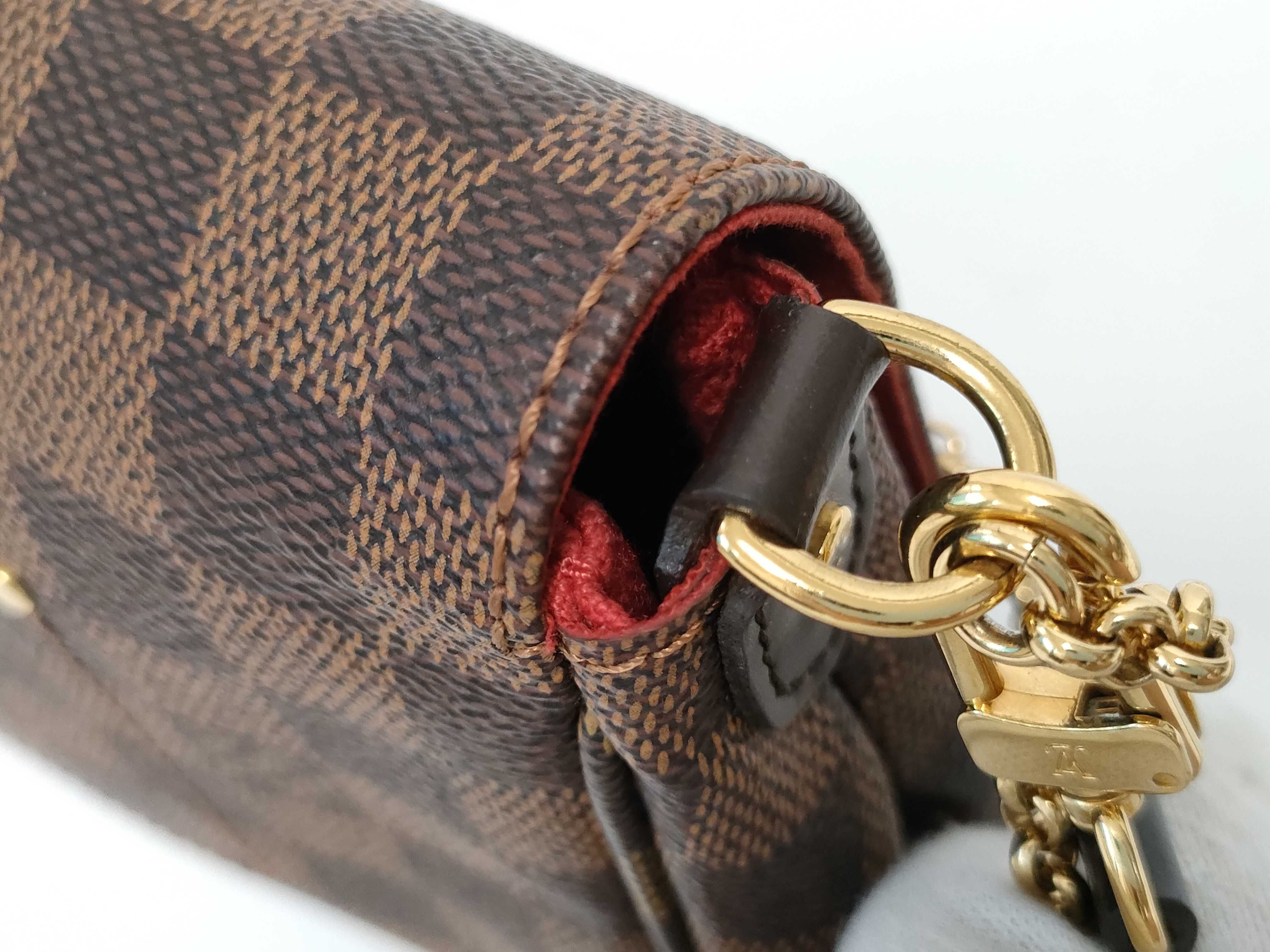 Damier ID- Damier canvas Favorite PM #N41276 FL0148 Brown handbag — view 6
