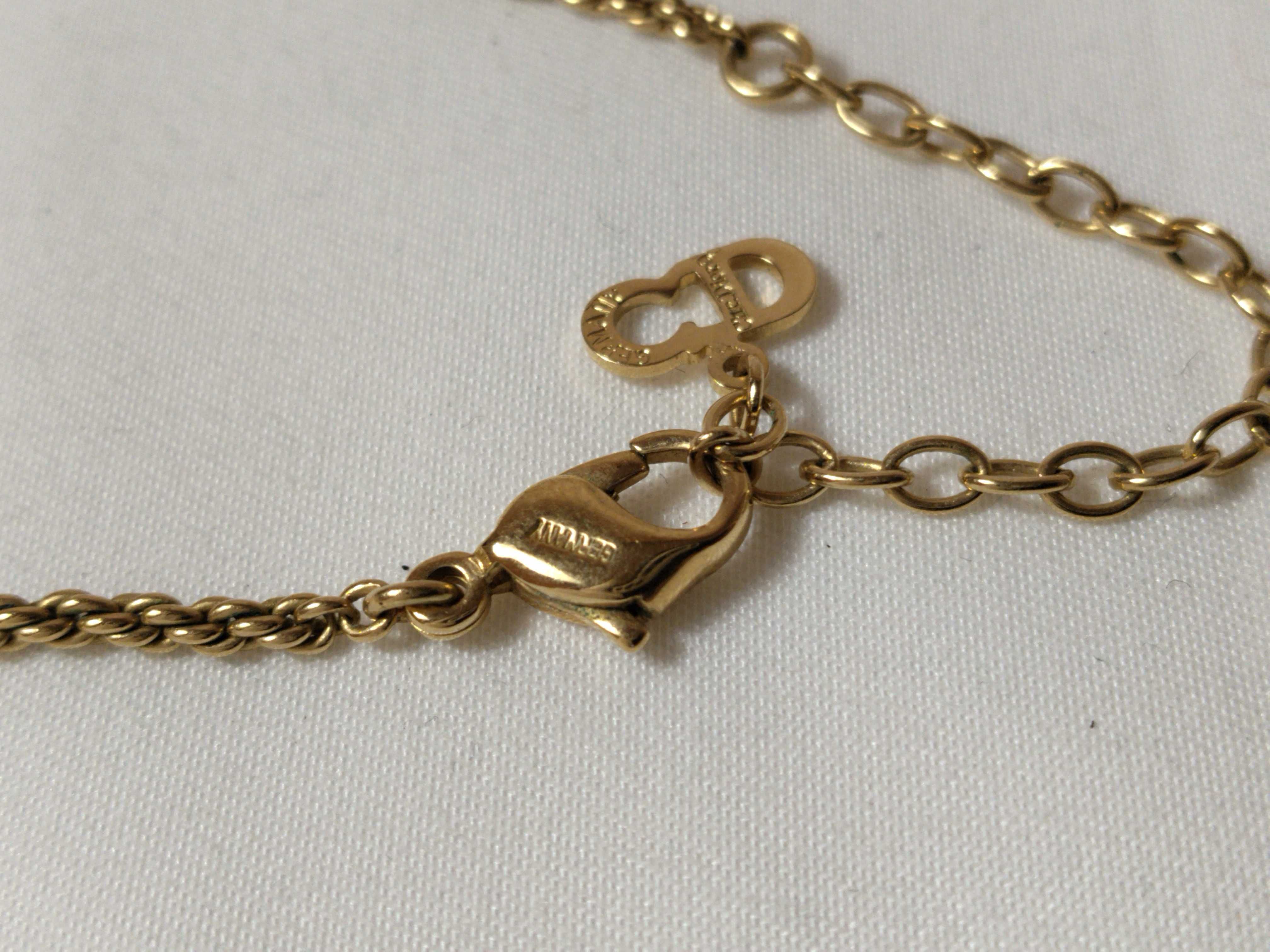 Rhinestone Heart Gold Necklace — view 4