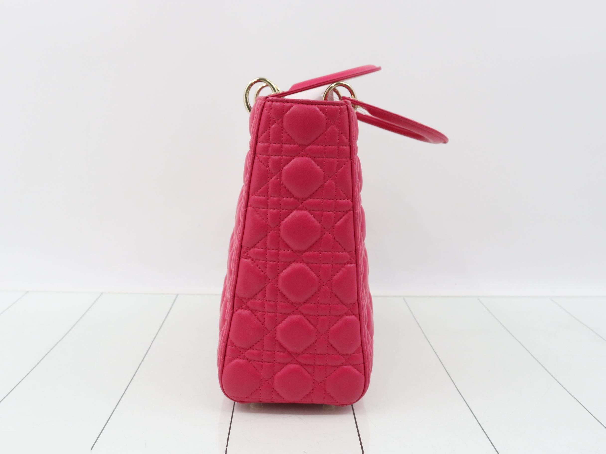 Lady Dior Leather Pink — view 4
