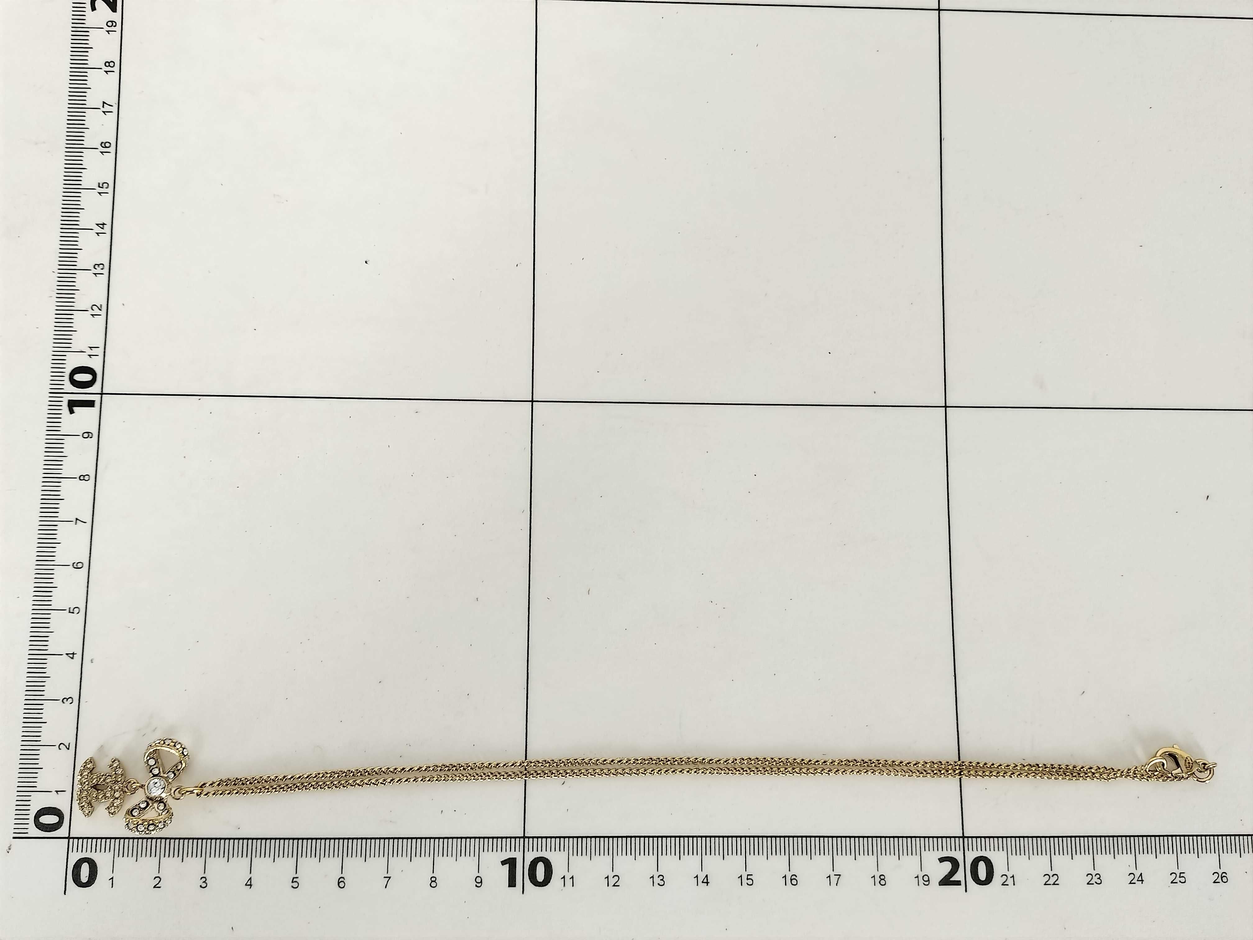 Ribbon CC Rhinestone Necklace (10 pieces) — view 11