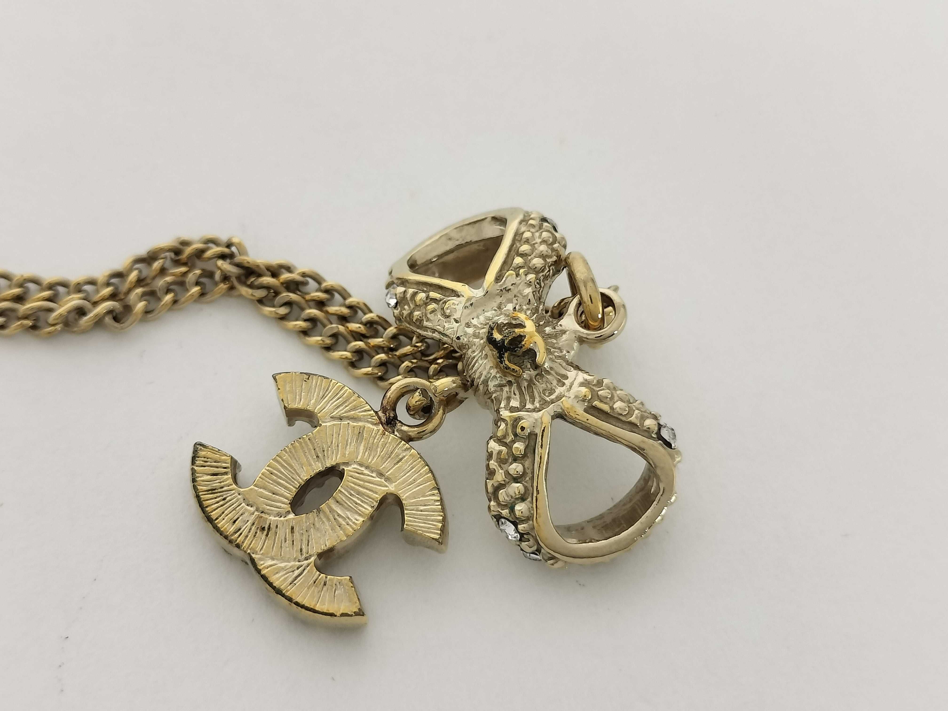 Ribbon CC Rhinestone Necklace (10 pieces) — view 9