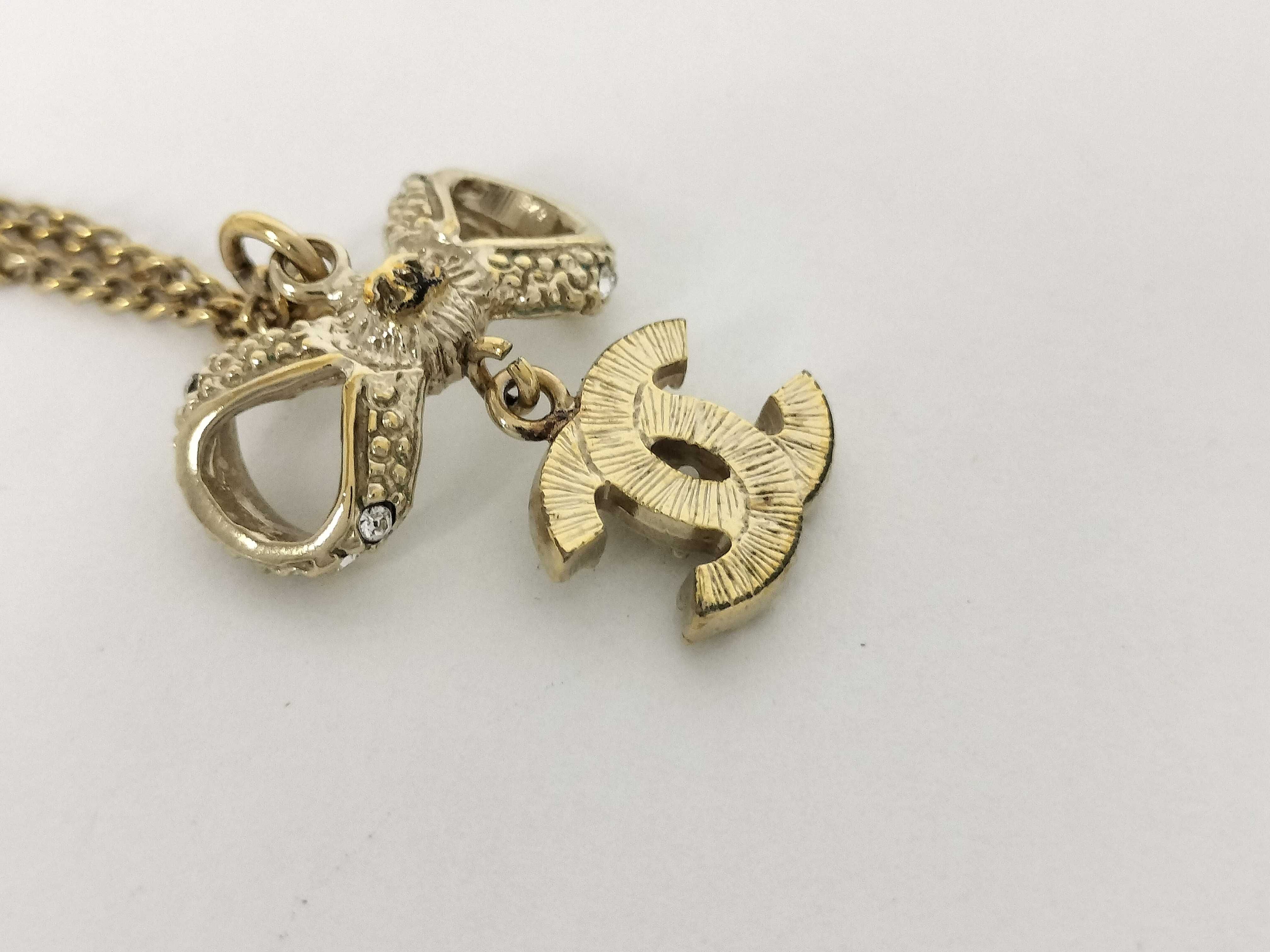 Ribbon CC Rhinestone Necklace (10 pieces) — view 10
