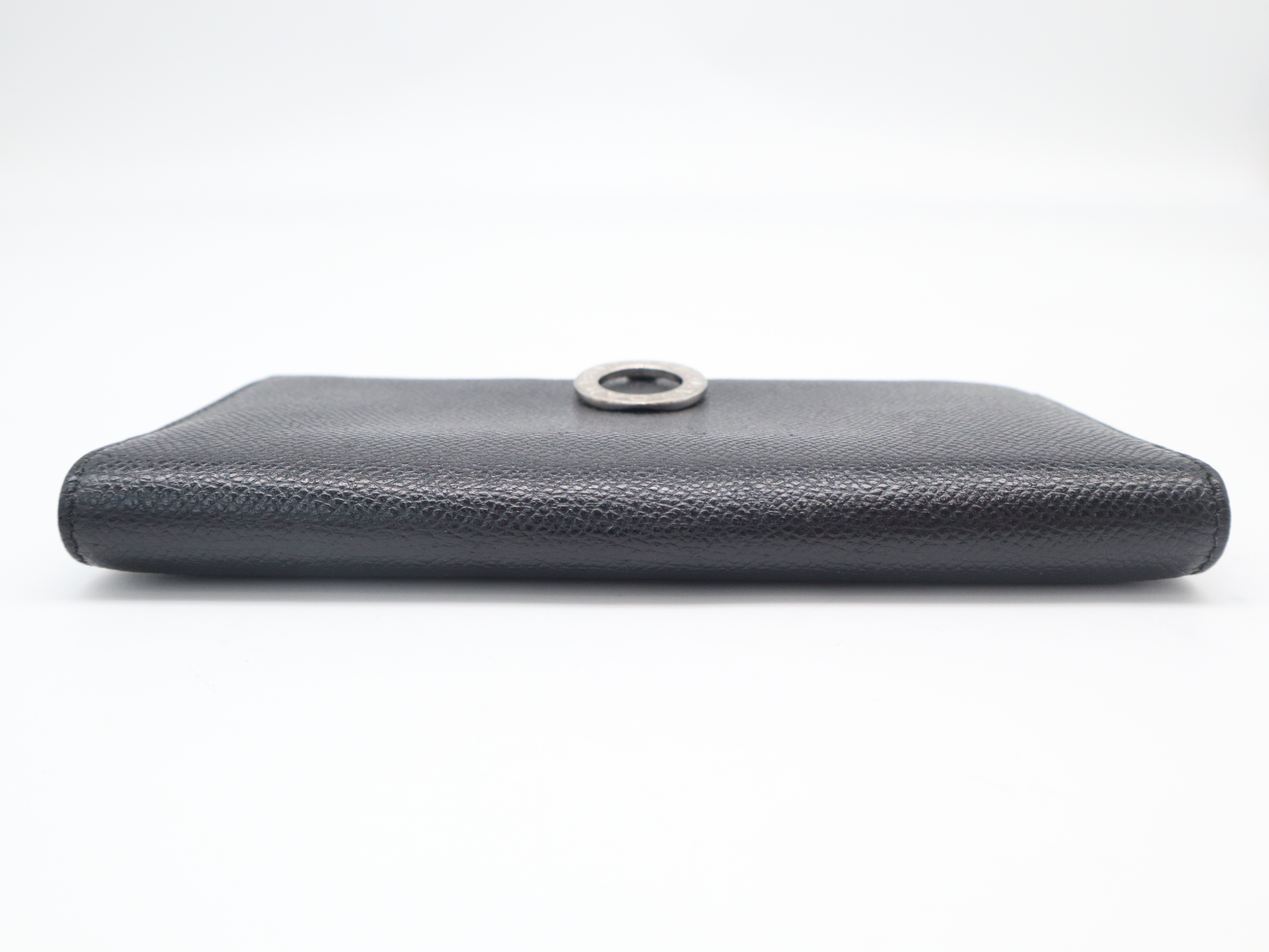 30412 Leather Bulgari Long Wallet Black — view 3