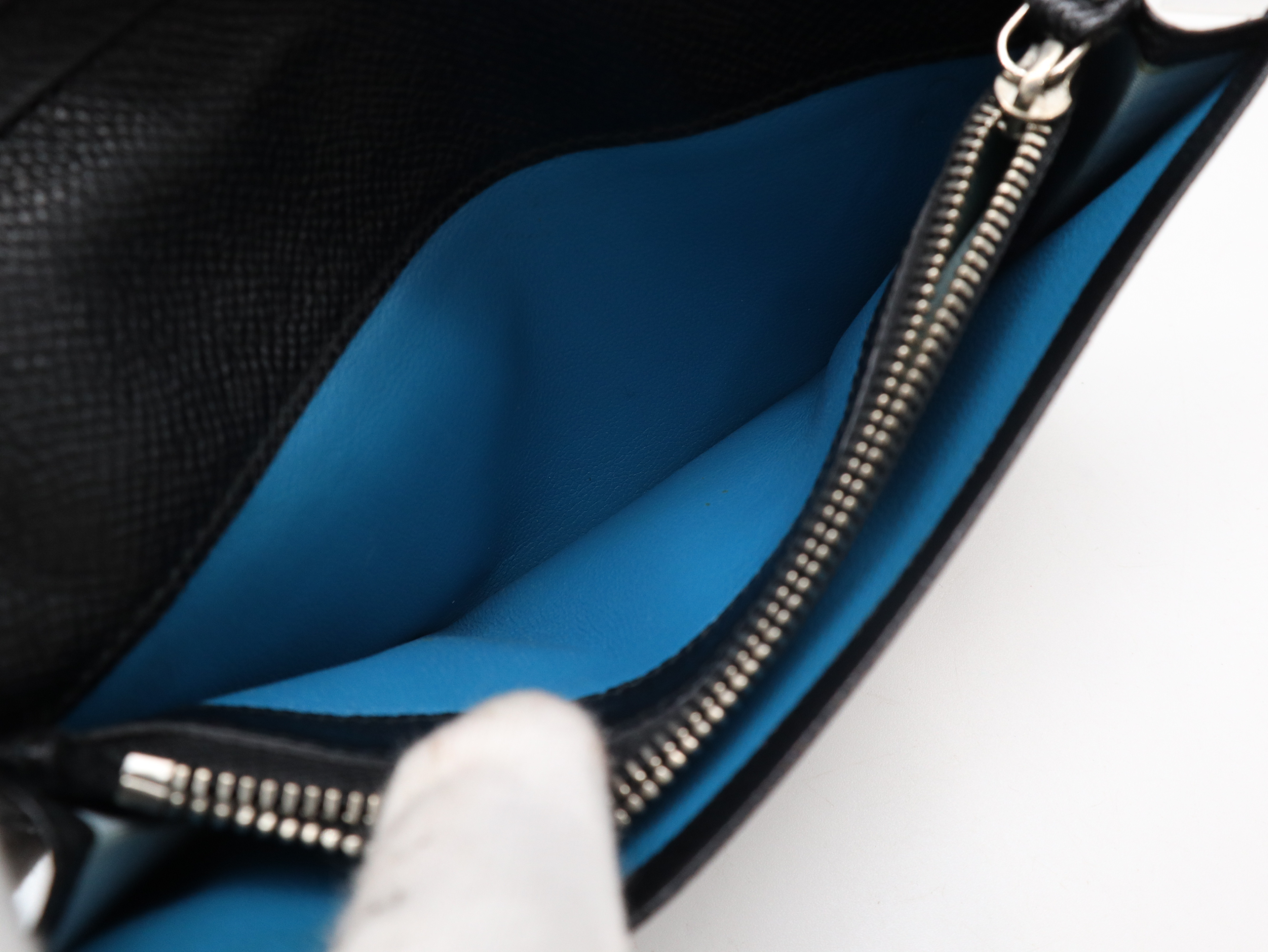 30412 Leather Bulgari Long Wallet Black — view 8