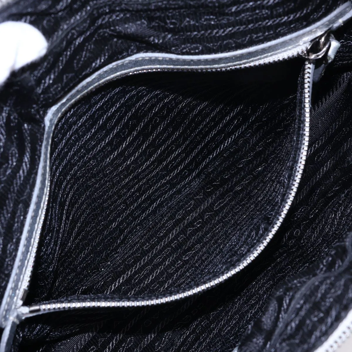 leather shoulder bag, silver — view 7