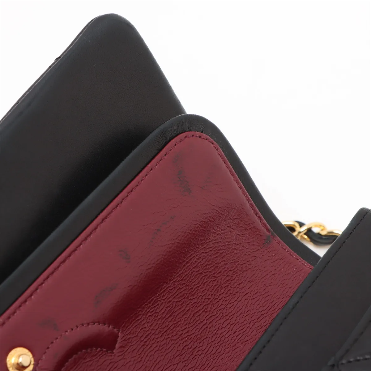 Matelasse 23 Small Lambskin Double Flap Double Chain Bag Black Gold Hardware 1185544 No. 1 A01113 — view 15