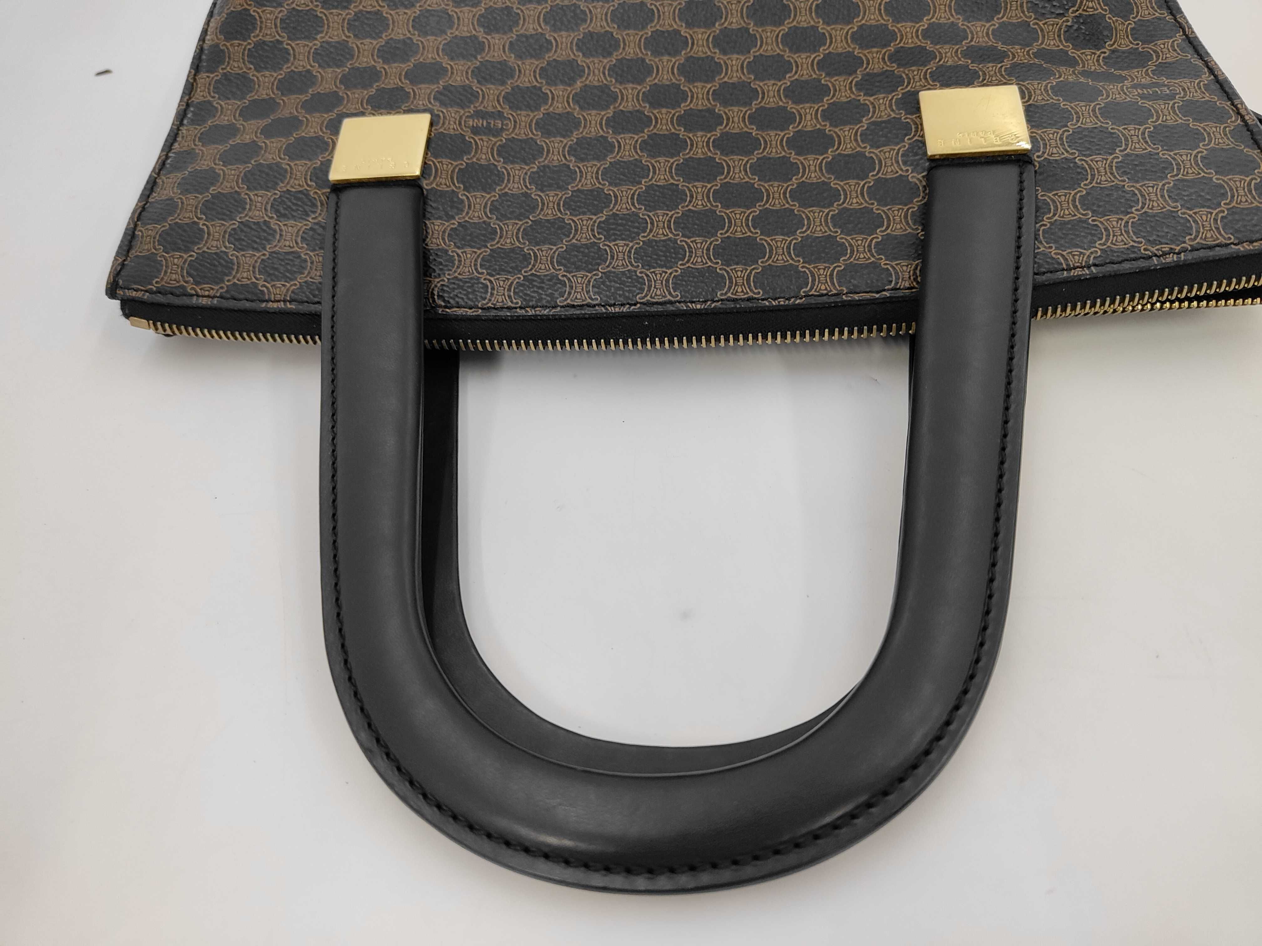 Macadam Leather Handbag, Brown — view 5