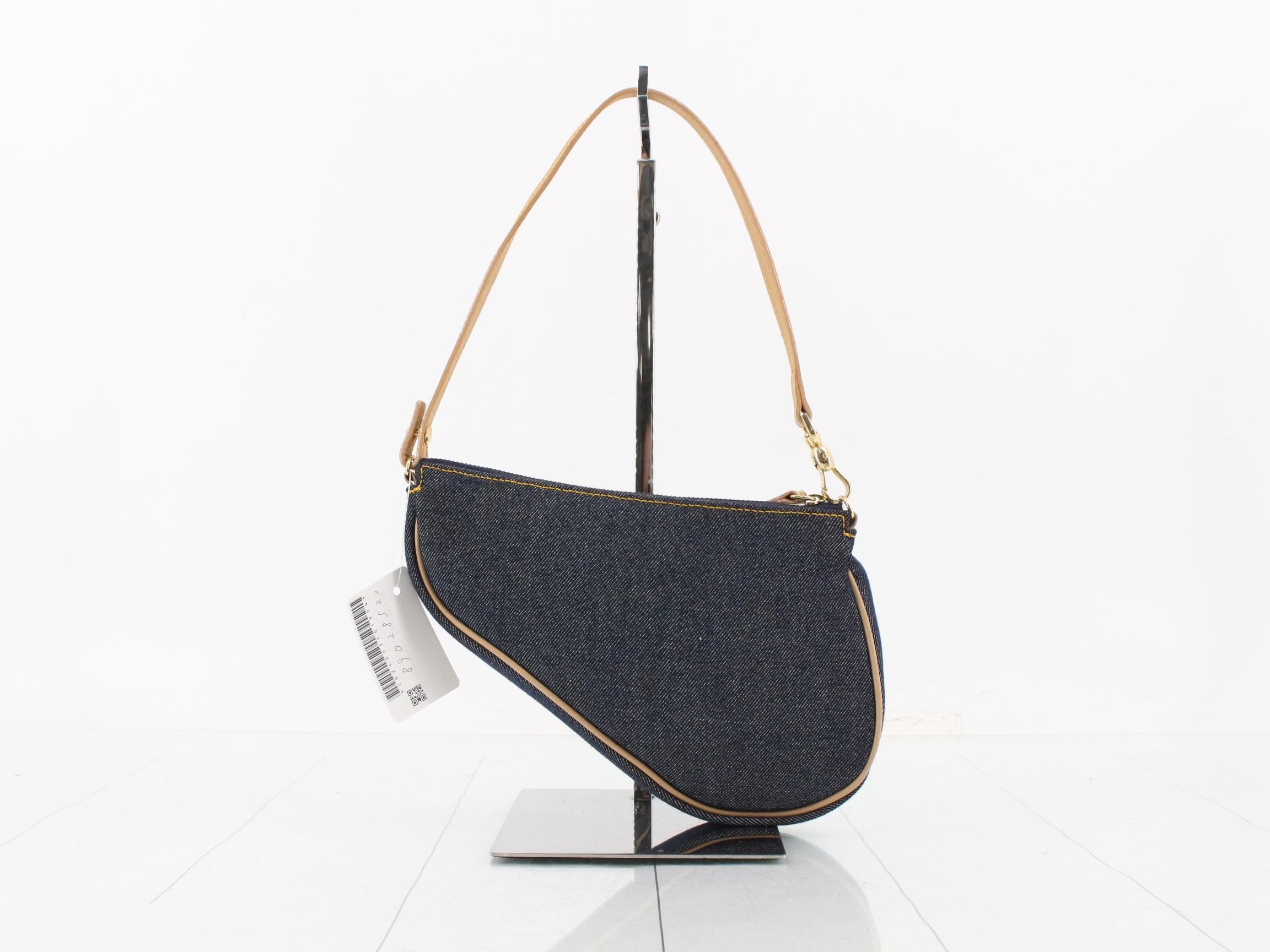 Denim Saddle Pouch Accessory Pouch SLO44012 Indigo — view 2
