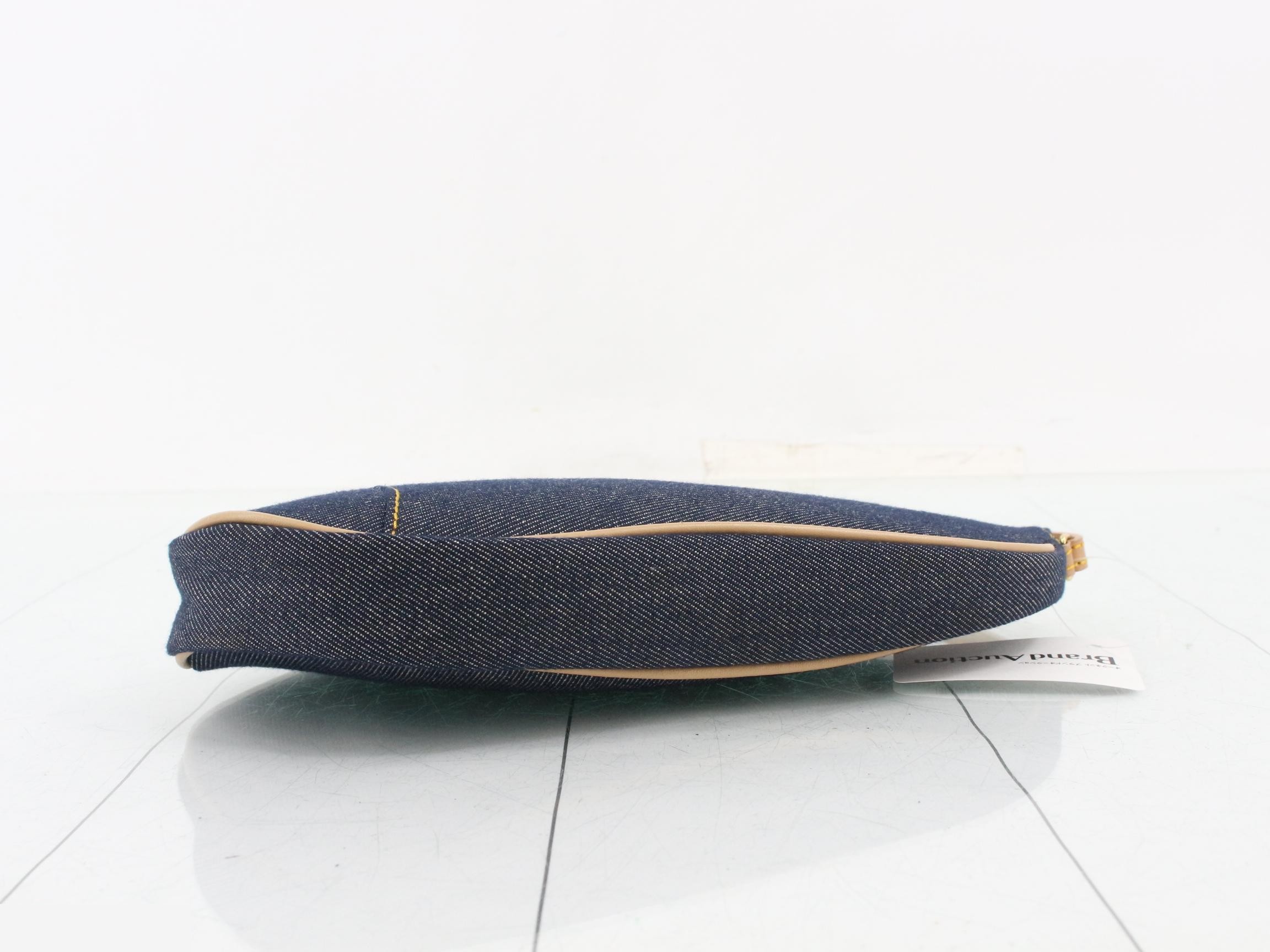 Denim Saddle Pouch Accessory Pouch SLO44012 Indigo — view 3