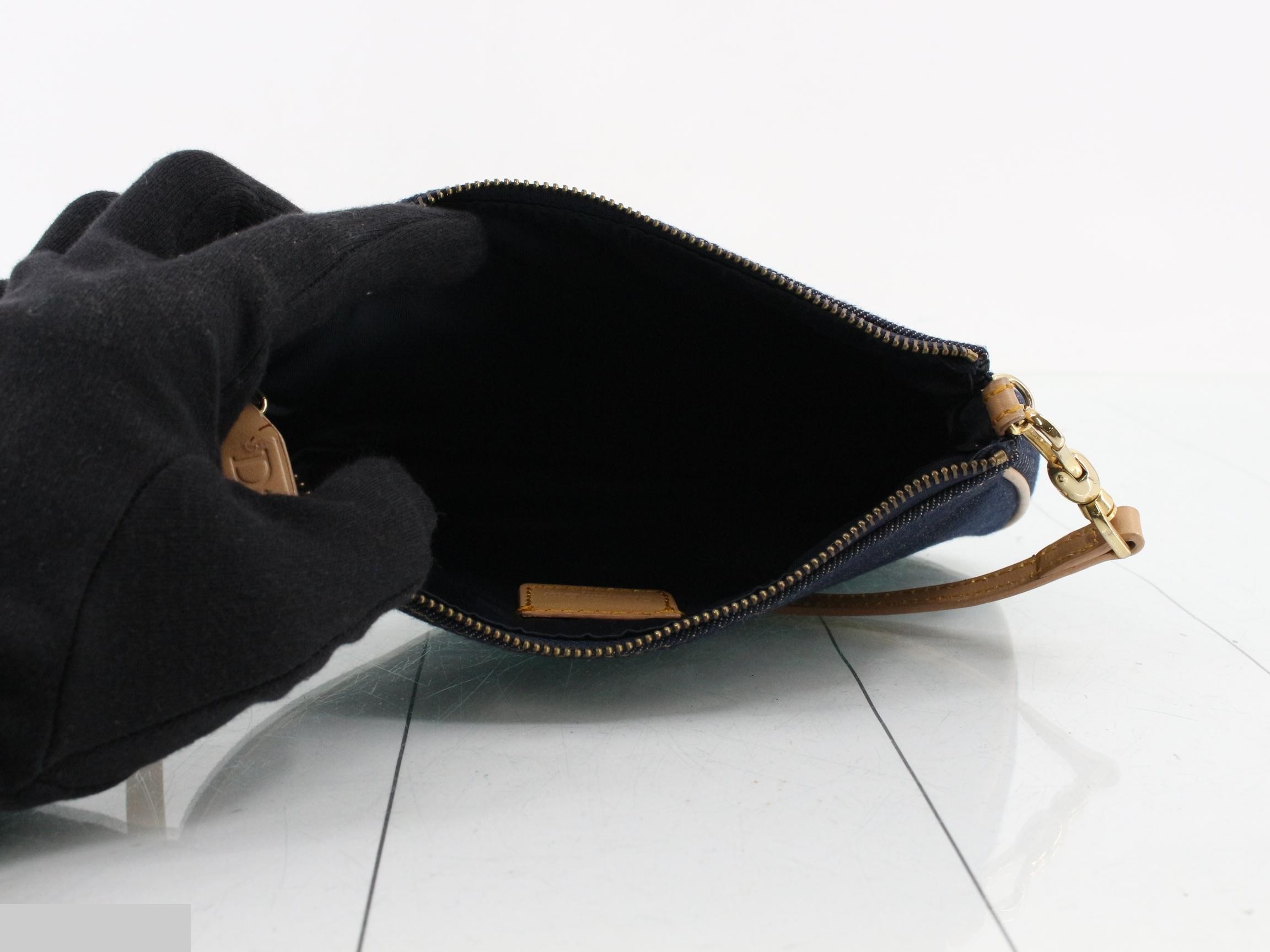 Denim Saddle Pouch Accessory Pouch SLO44012 Indigo — view 4