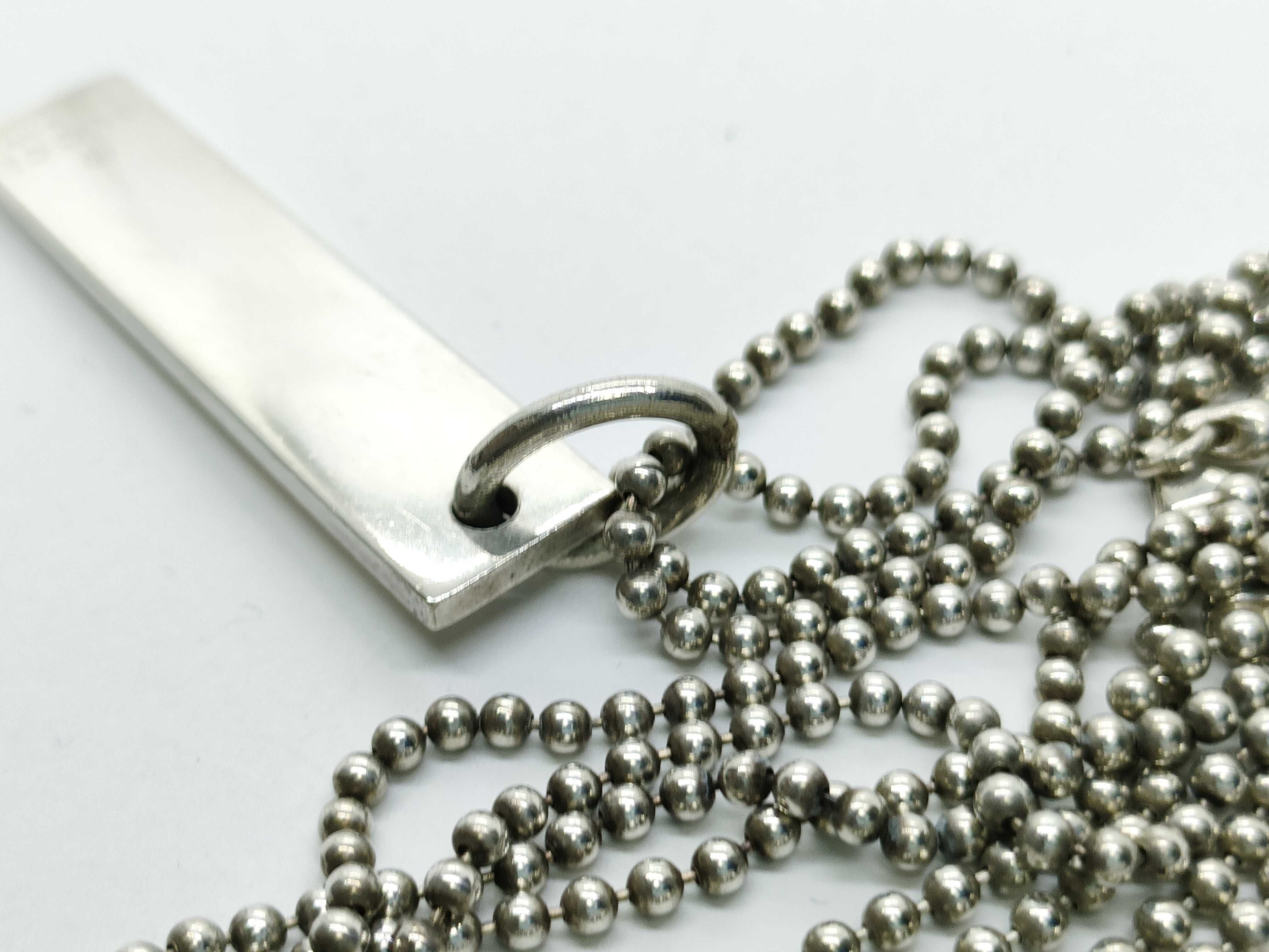 Plate Square Ball Chain Necklace, SV925, 23.3g — view 9