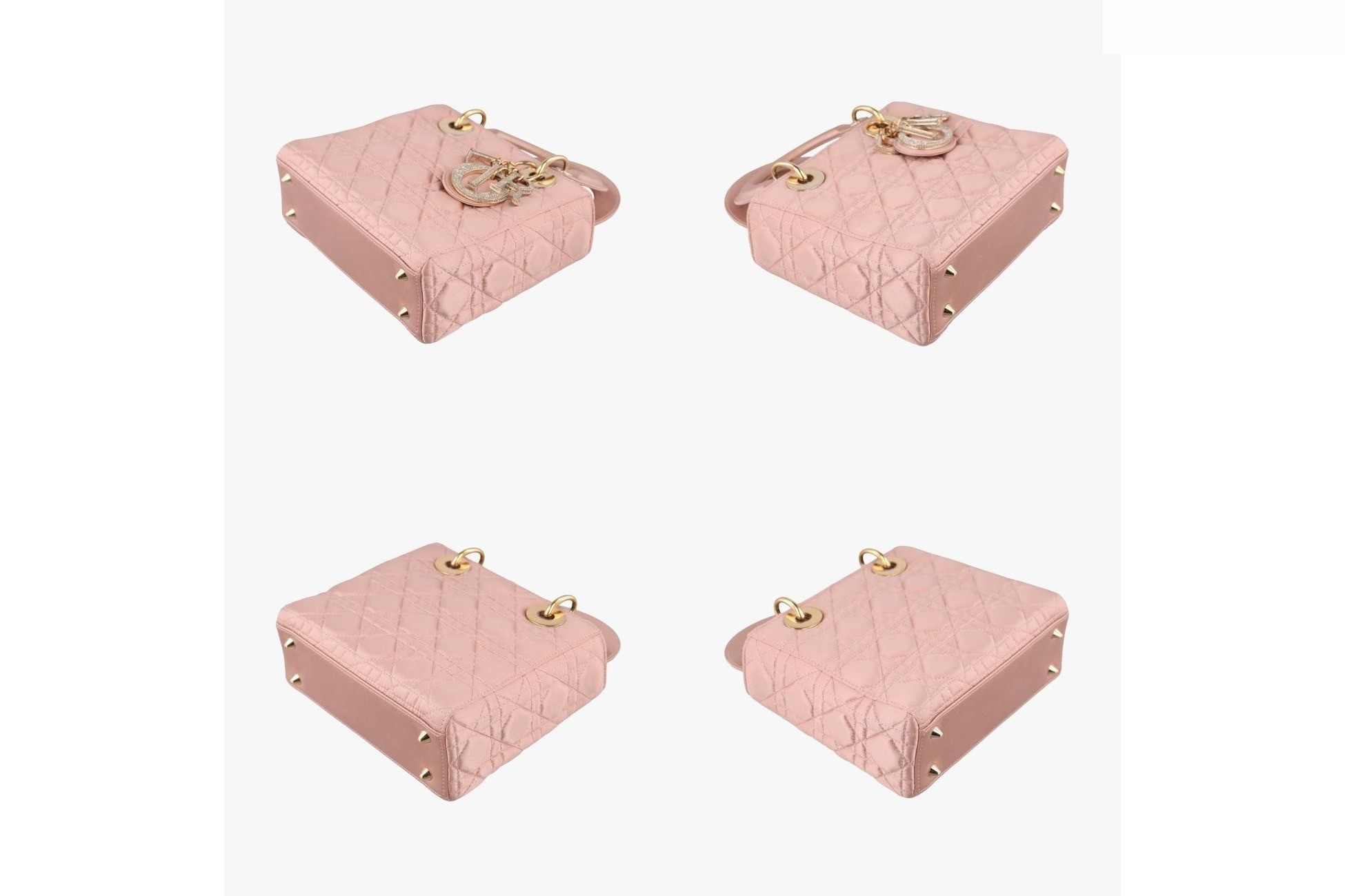 Lady Dior Cannage Satin Pink — view 4