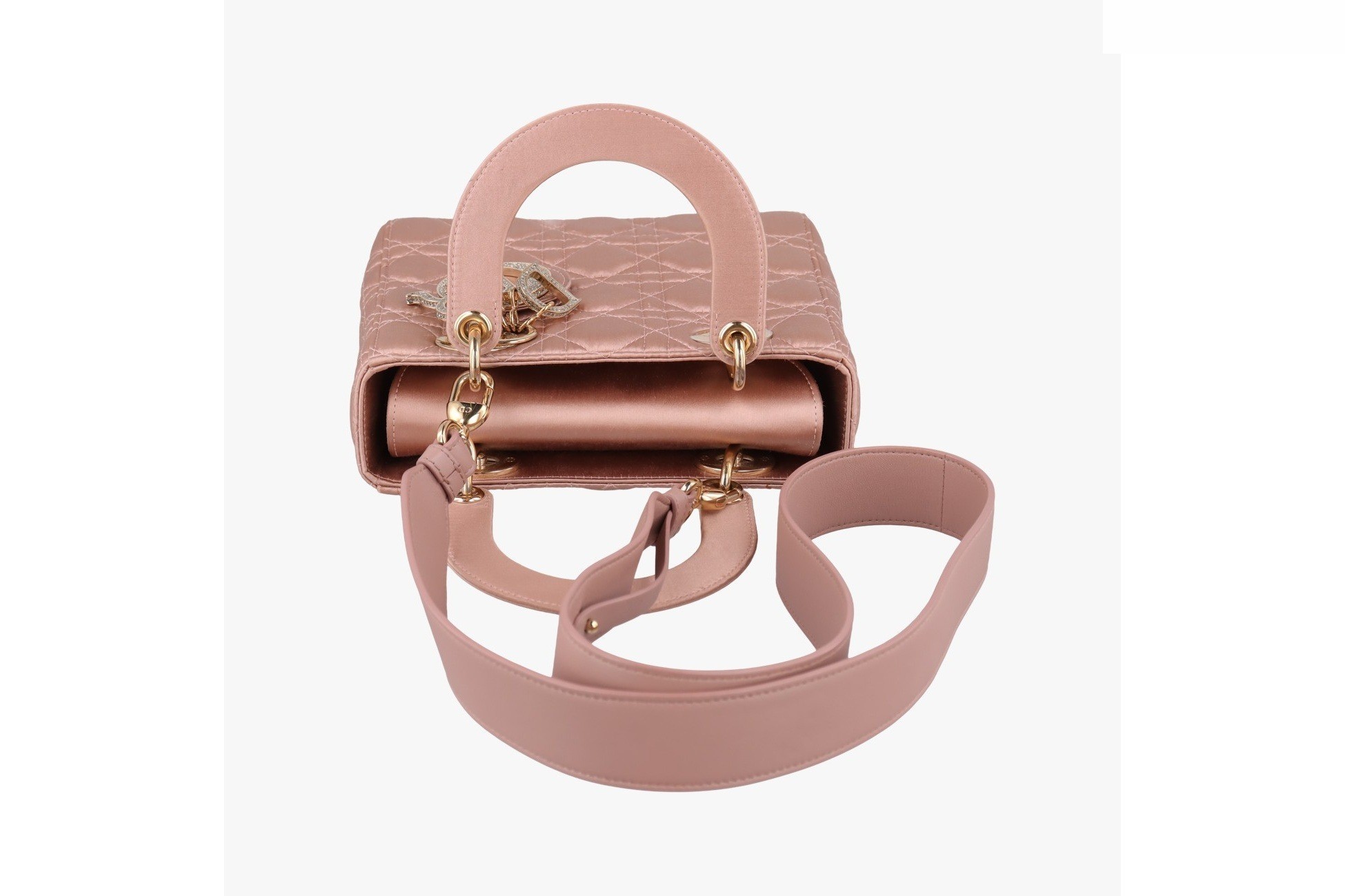 Lady Dior Cannage Satin Pink — view 5
