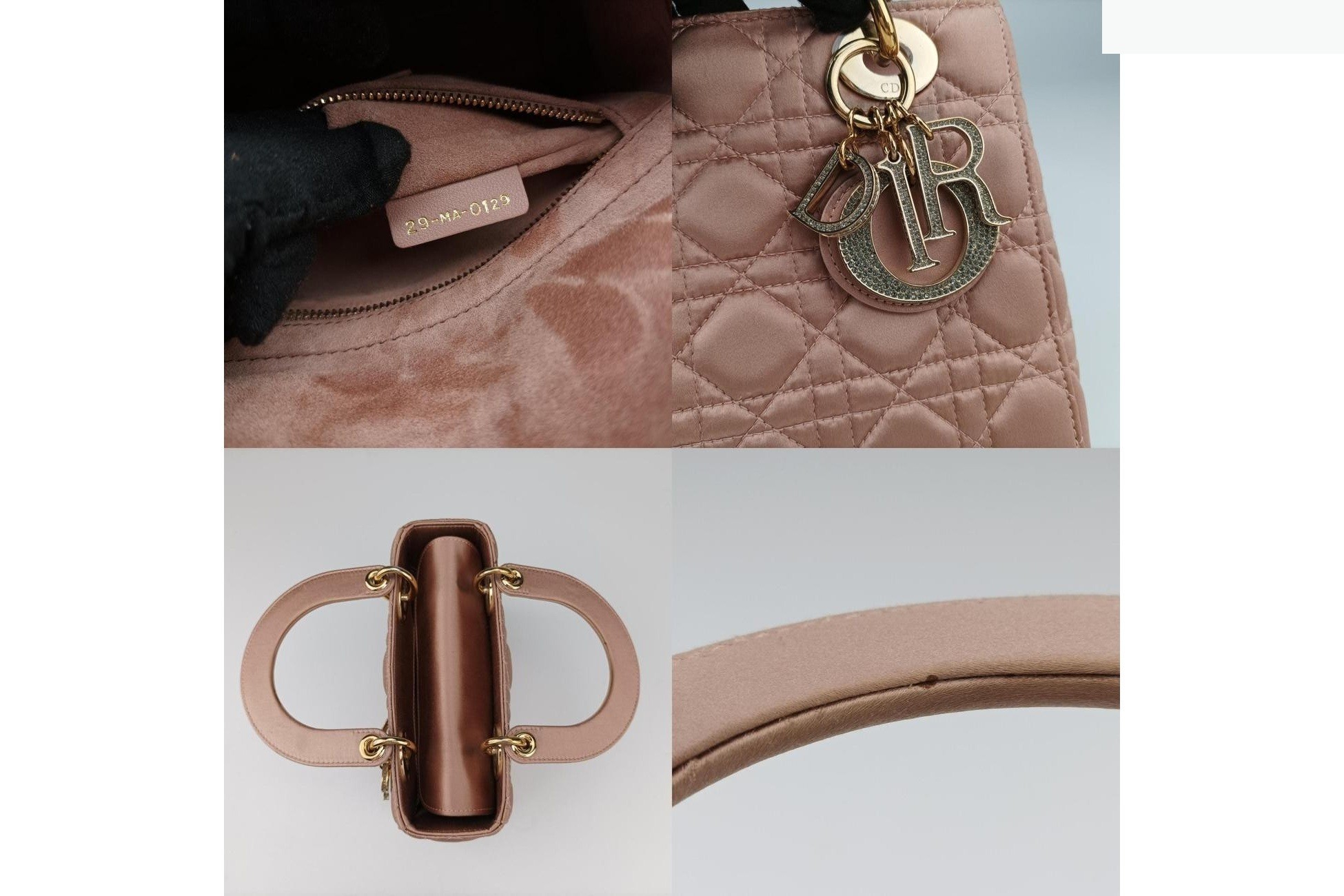 Lady Dior Cannage Satin Pink — view 8