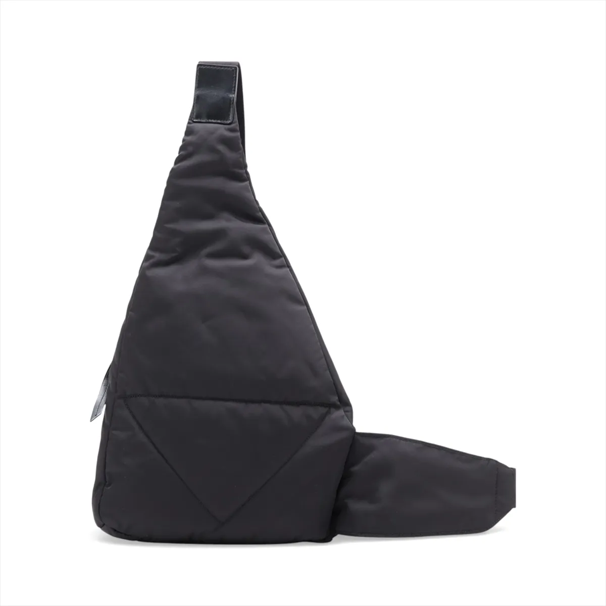 Tessuto Nylon x Leather Body Bag, Black, 2VZ092 — view 2