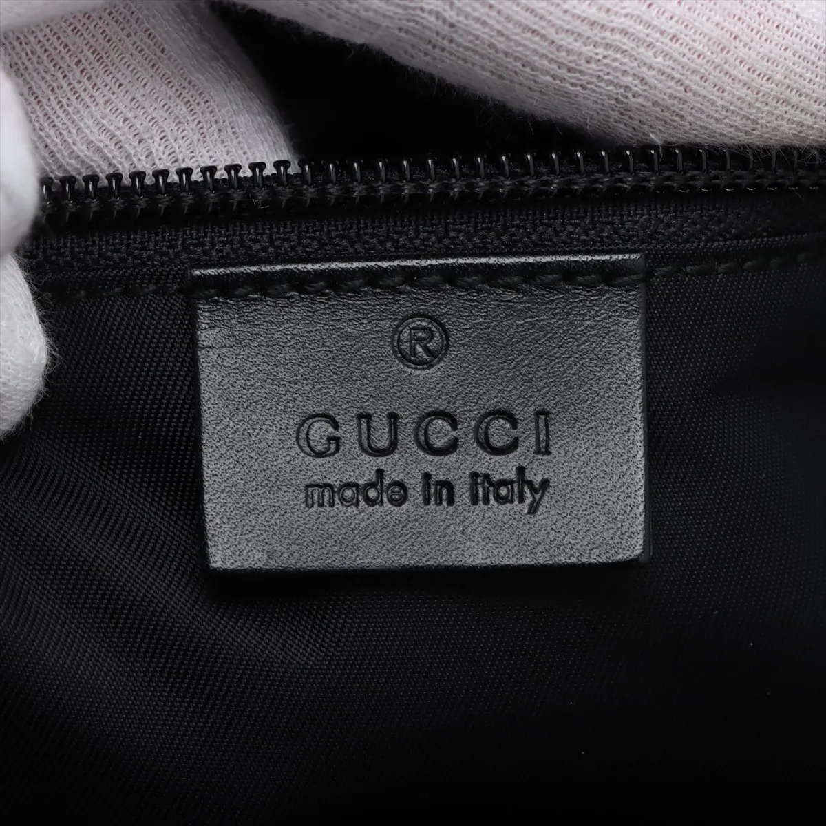 GG Supreme PVC x Leather Boston Bag Black 322066 — view 11