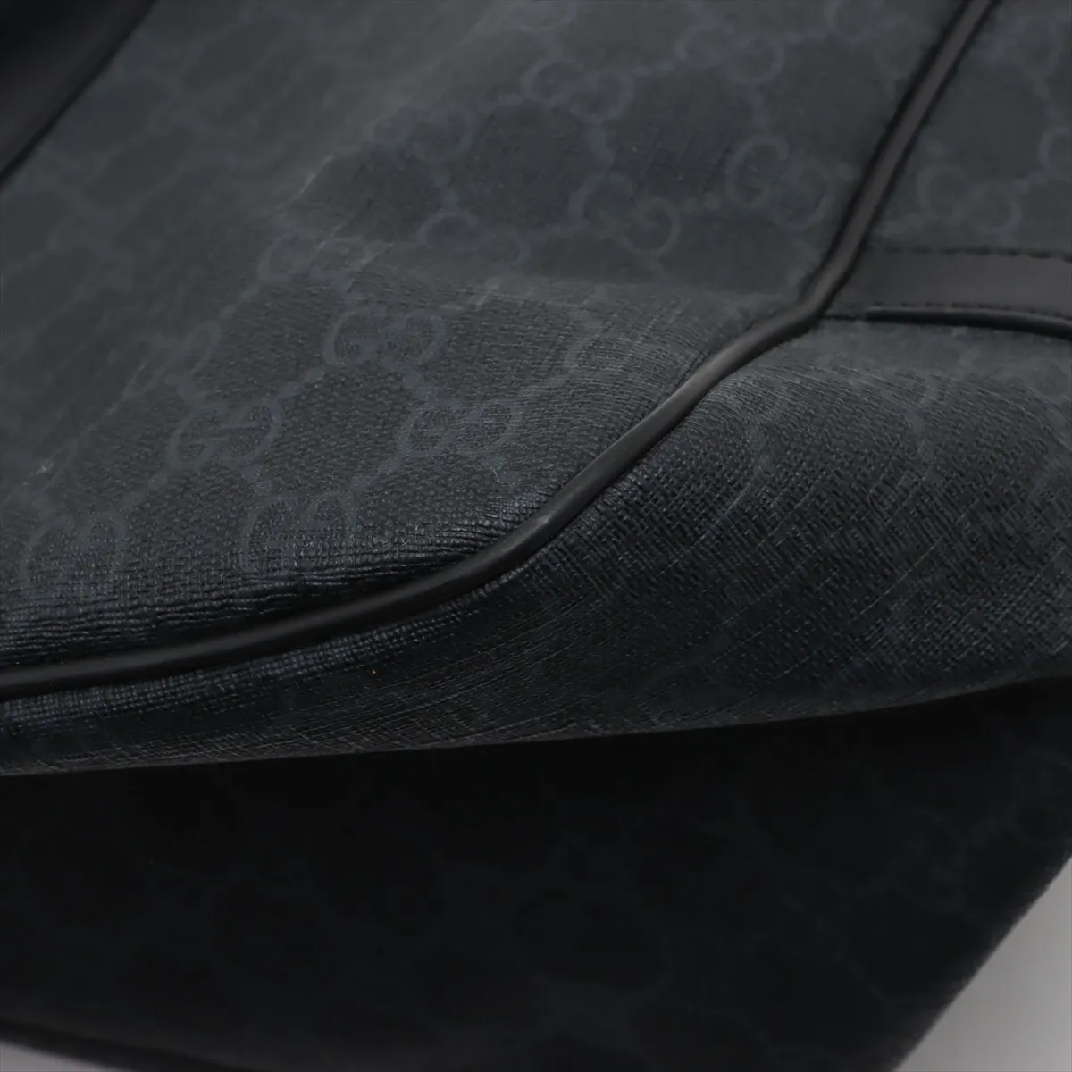 GG Supreme PVC x Leather Boston Bag Black 322066 — view 14
